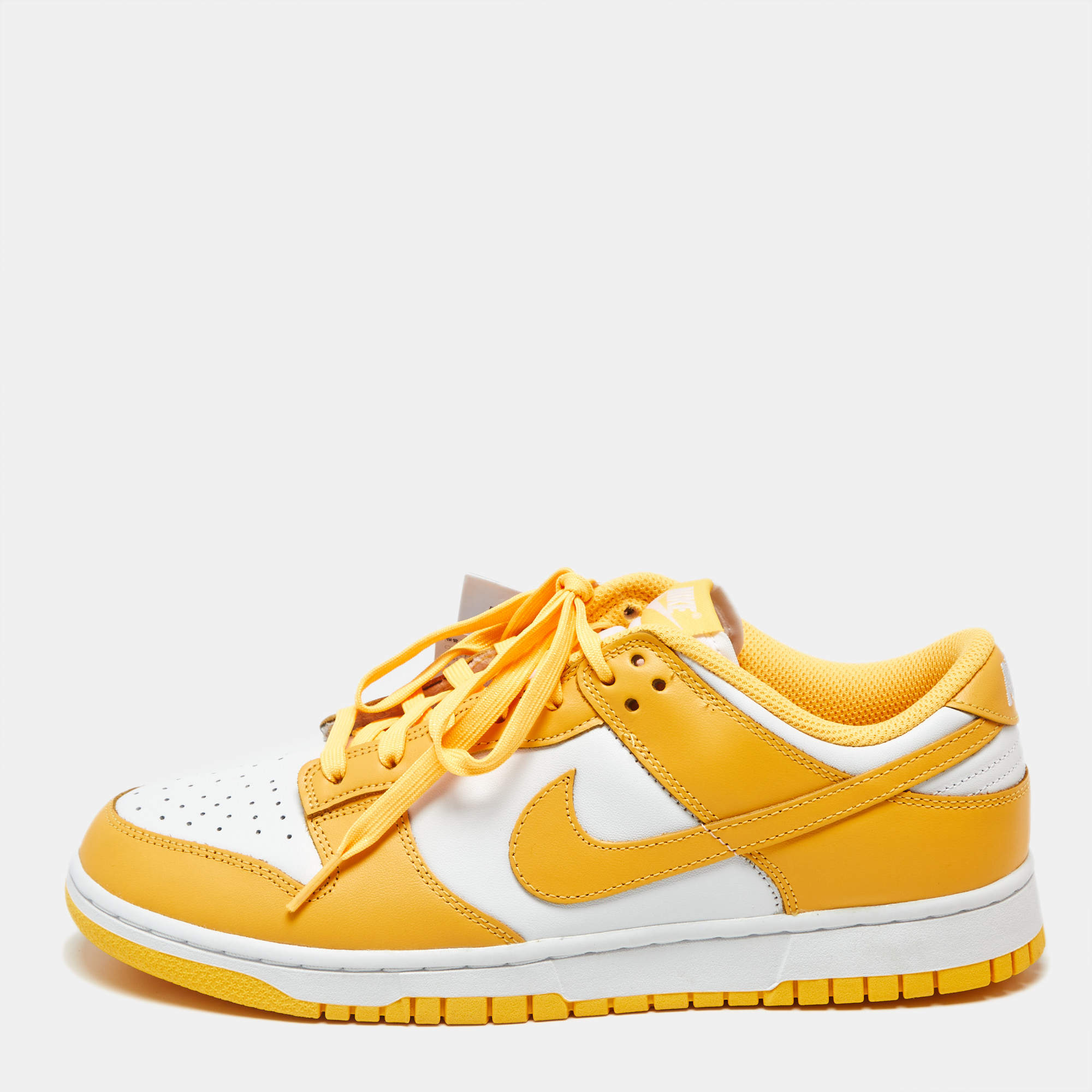 Pre Owned Nike Dunk Laser Orange Size 43 Orange/White Leather Low Top Sneakers