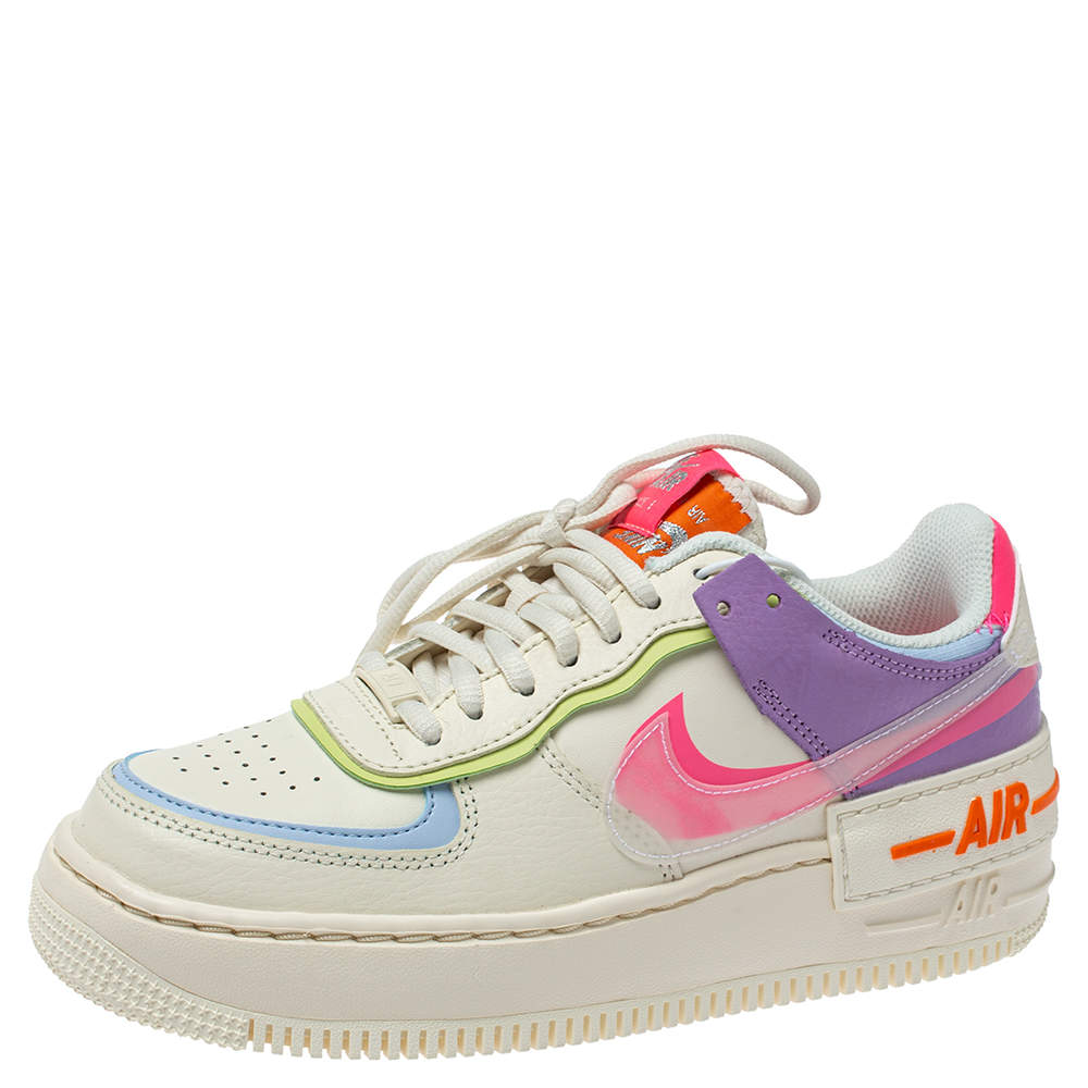 Nike WMNS Air Force 1 Shadow Pale Ivory/Digital Pink Sneakers Size 37.5