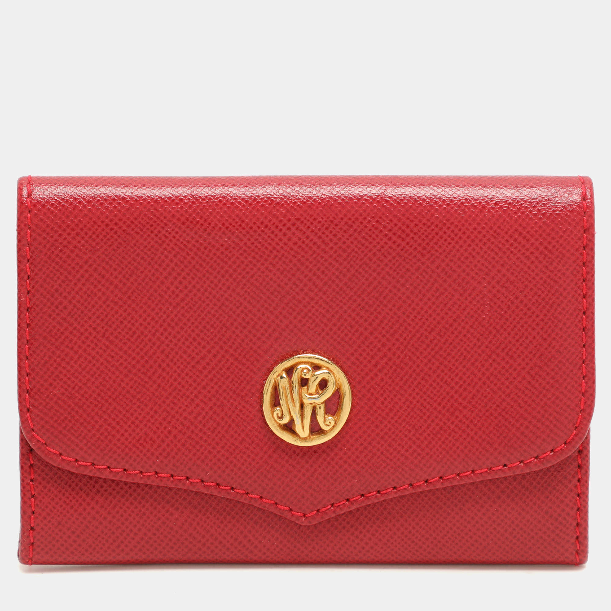 Nina Ricci Red Leather Card Case Wallet