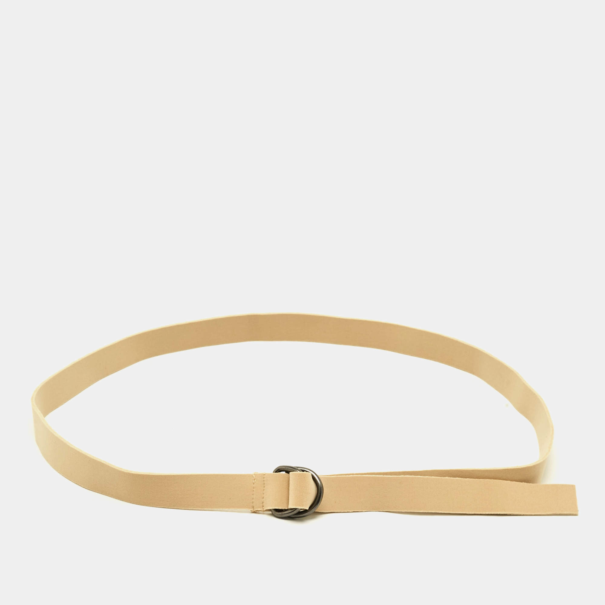 مملوكة مسبقًا Norma Kamali Waist Belt Beige Knit Fabric
