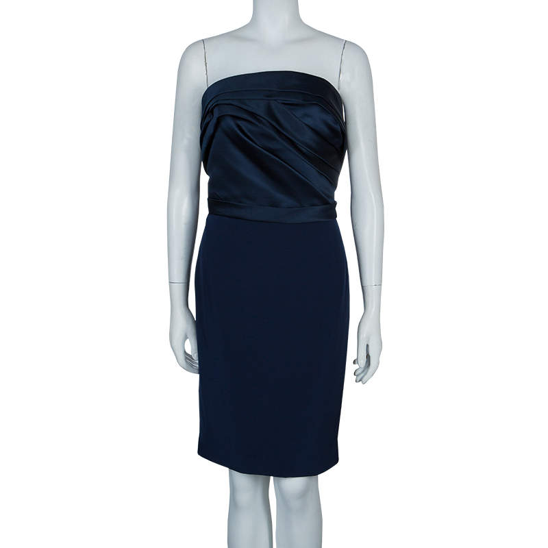 marchesa notte navy mena dress