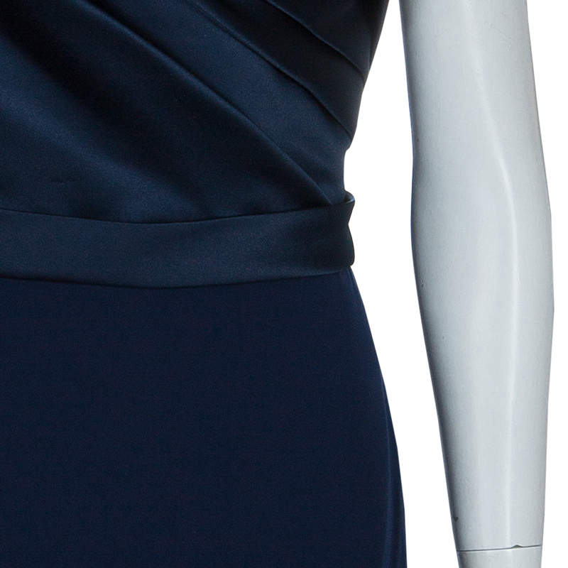 marchesa notte navy mena dress
