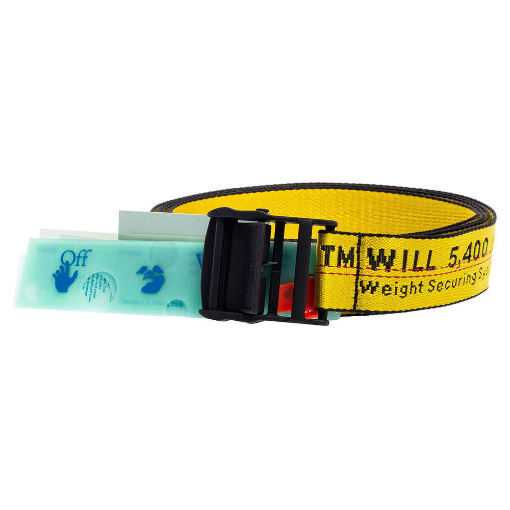 Off-White Yellow-Black Nylon Classic Industrial Belt 200CM