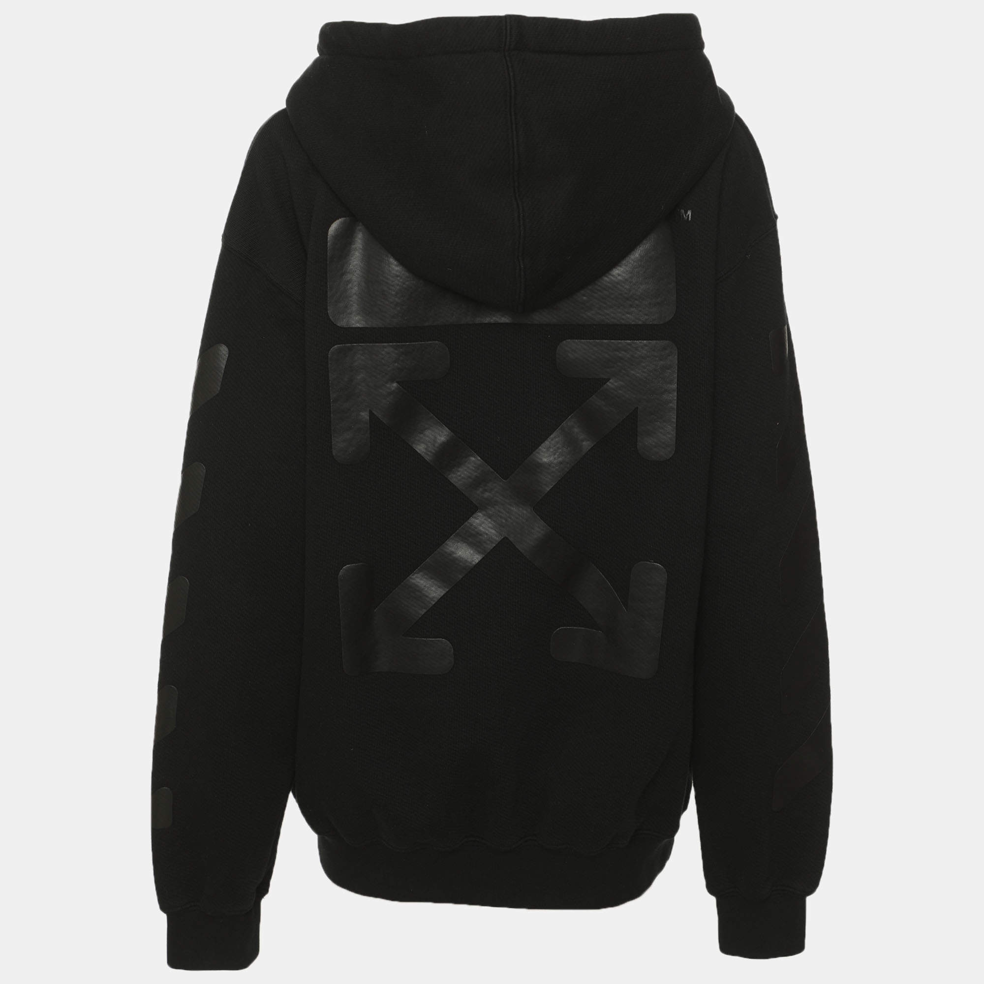 Off-White Black Cherry Blossom Print Virgil Abloh Hoodie S Off