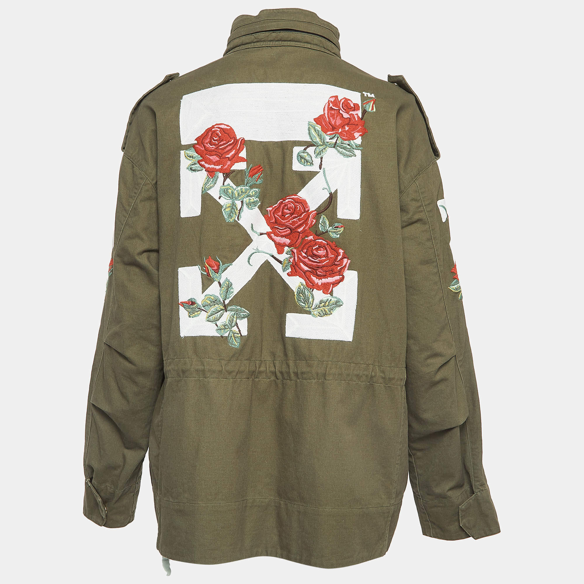 Off white jacket rose best sale