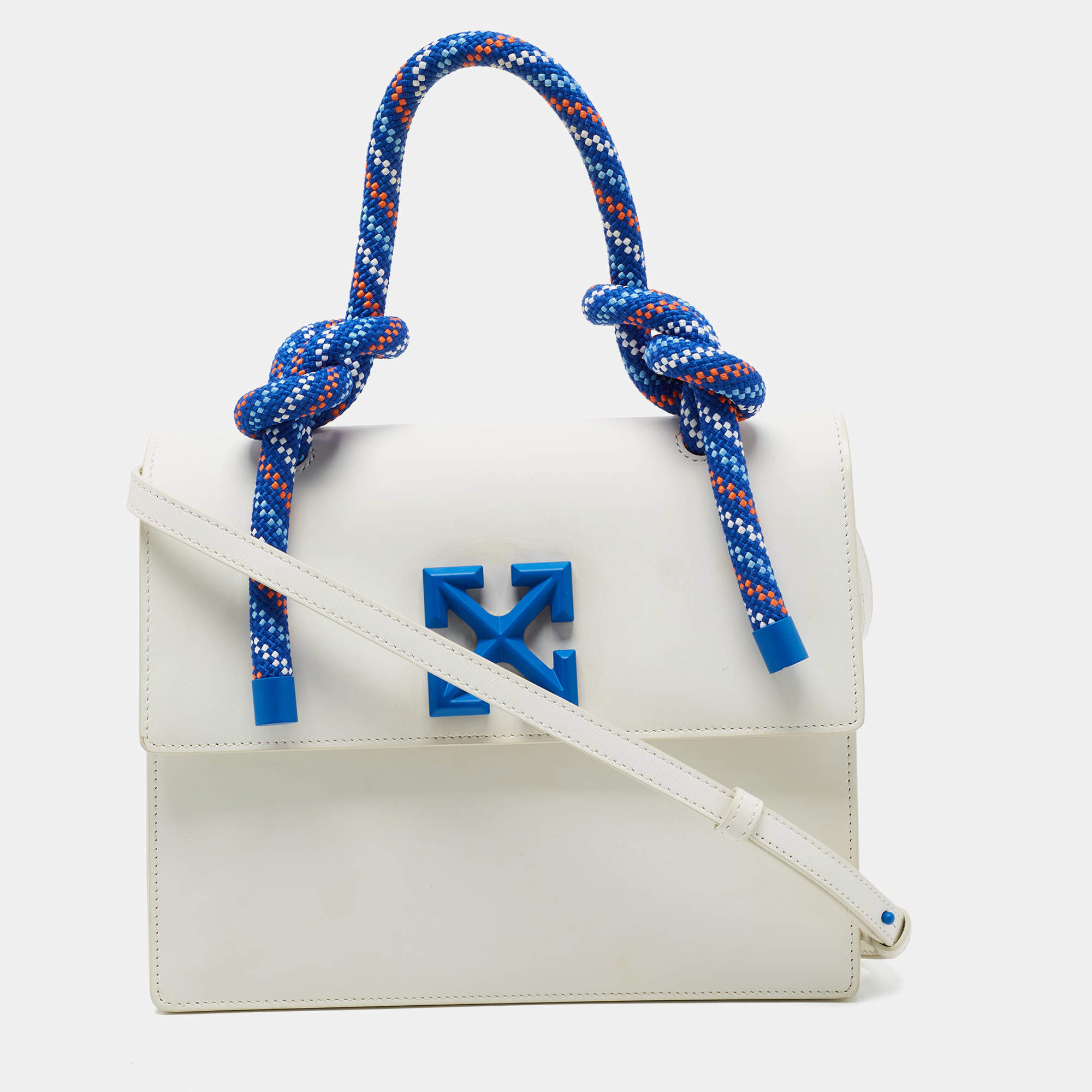 OFF-WHITE Gummy Jitney Rope Leather Top Handle Bag