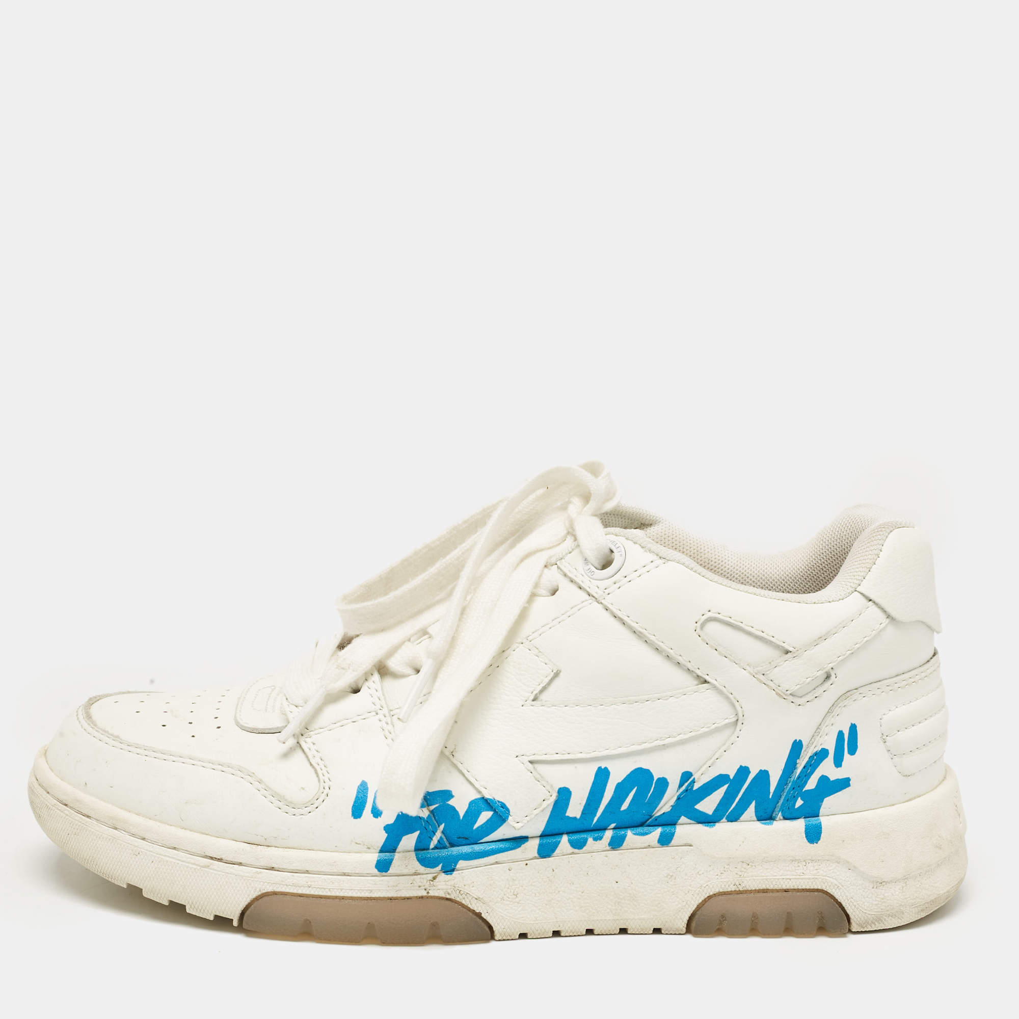 Off-White White Leather Out Of Office Low Top Sneakers Size  39