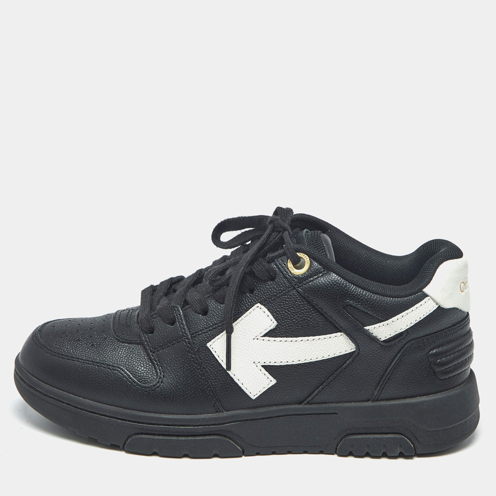 Pre Owned Off-White Black Leather HG Runner Sneakers Size 39