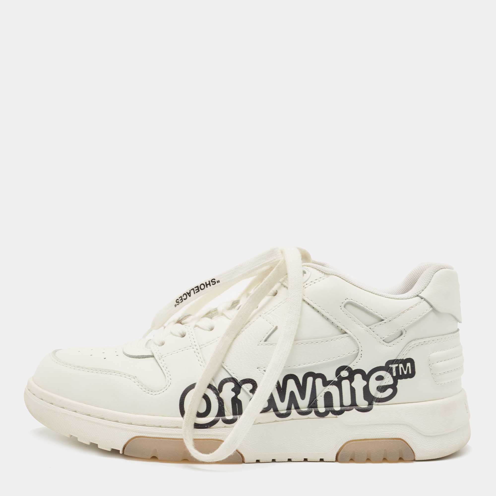 Pre Owned Off-White White Leather Out Of Office Sneakers Size 39