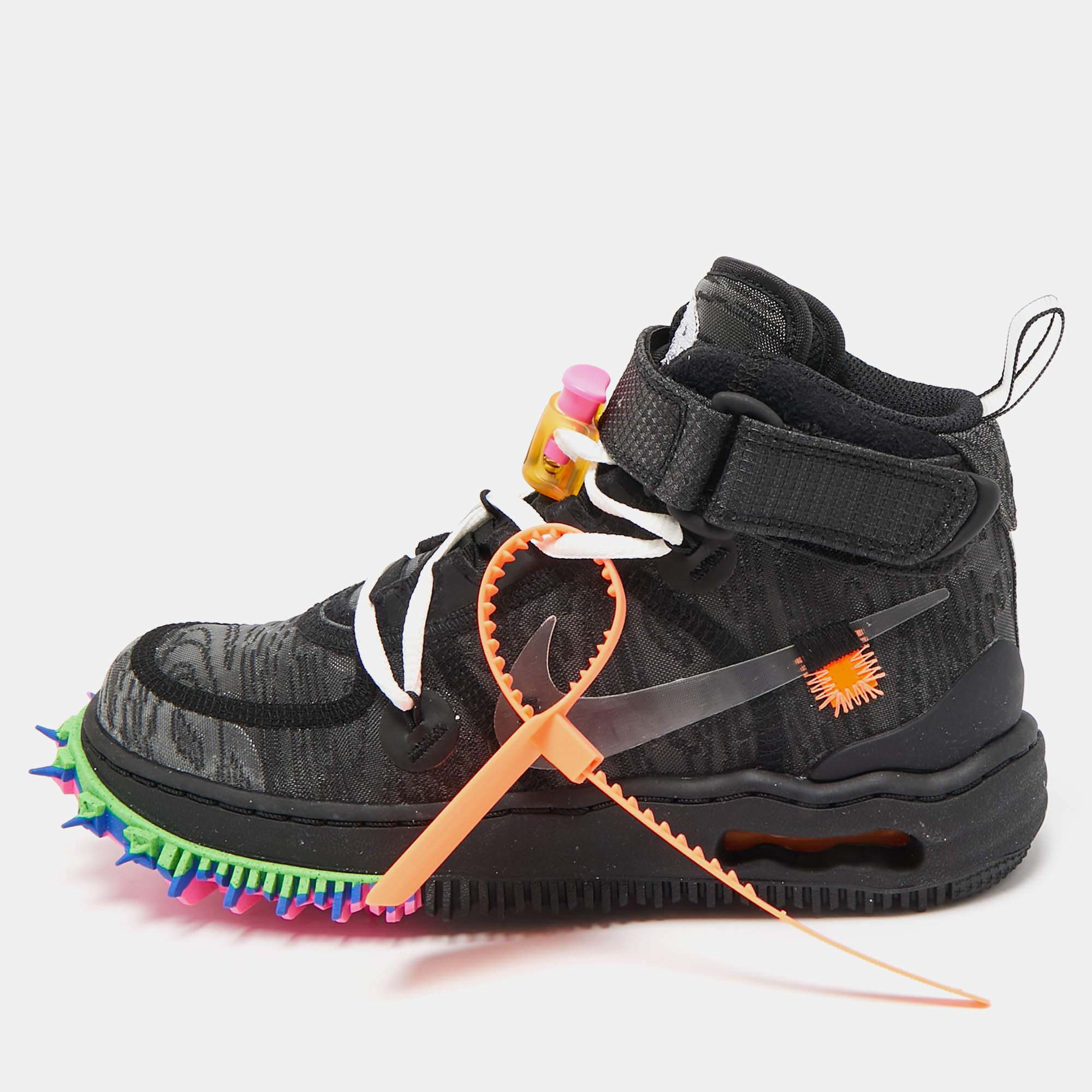 Off-White x Nike Neon Yellow Mesh And Fabric Air Force 1