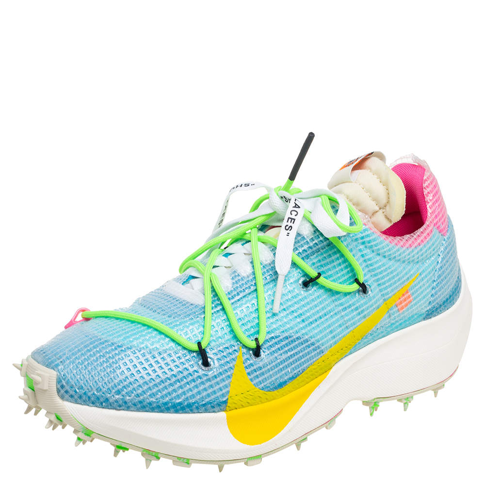 Pre Owned Off-White x Nike Multicolor PVC and Fabric Zoom Vapor Street Sneakers Size 41