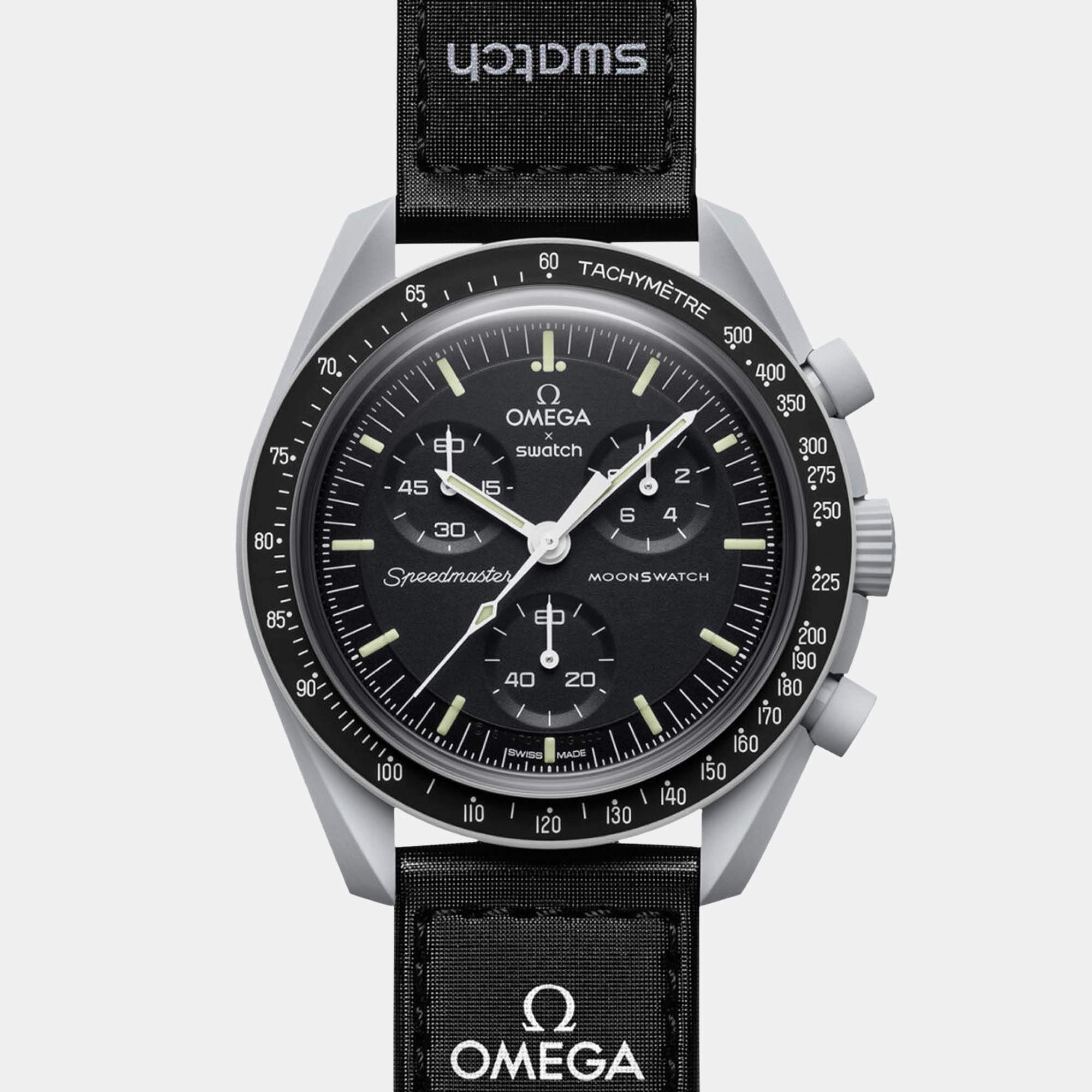 Omega Grey Velcro Omega Mission To The Moon 42 mm