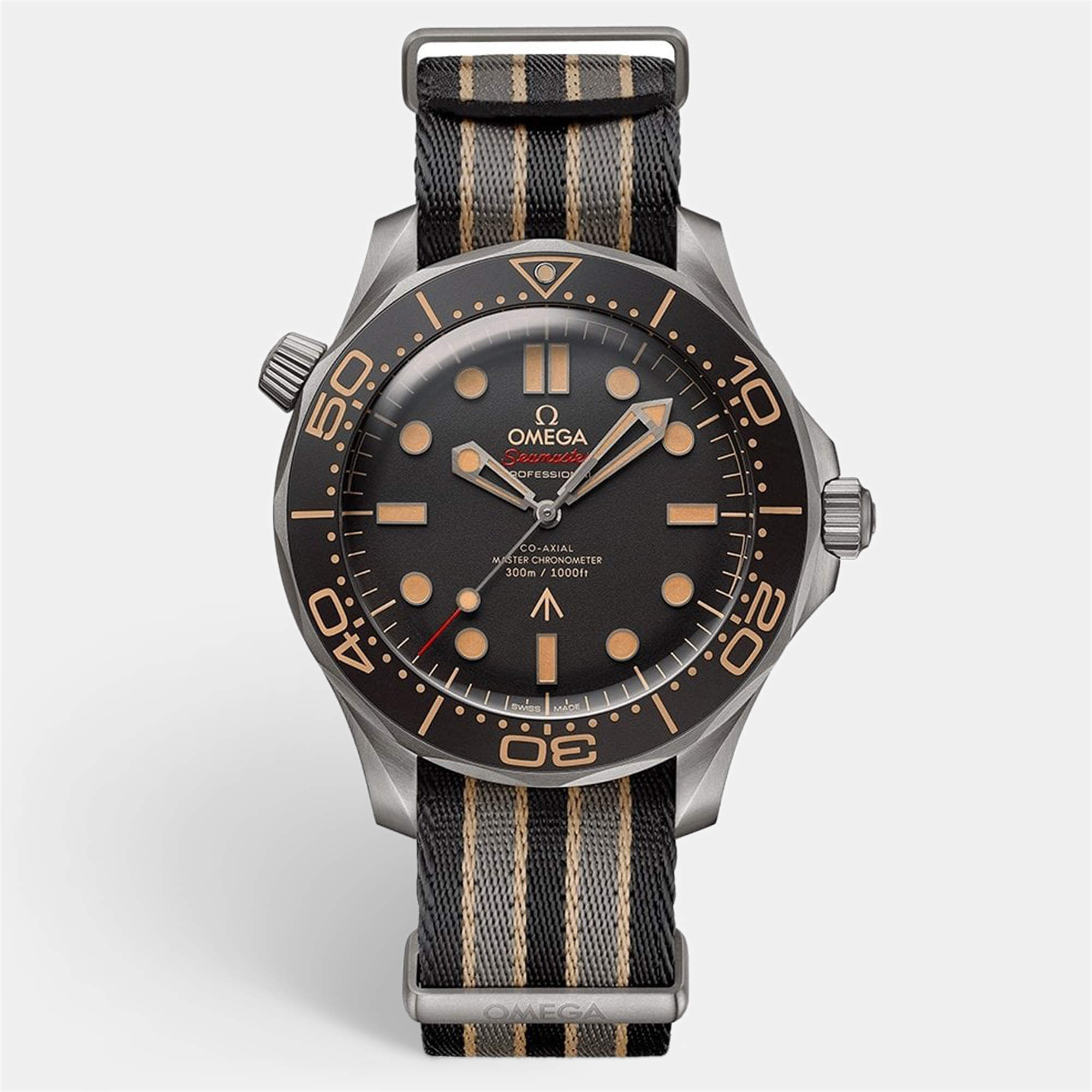 Omega Brown Titanium NATO Seamaster 007 Edition 210.92.42.20.01.001 Men's Wristwatch 42 mm