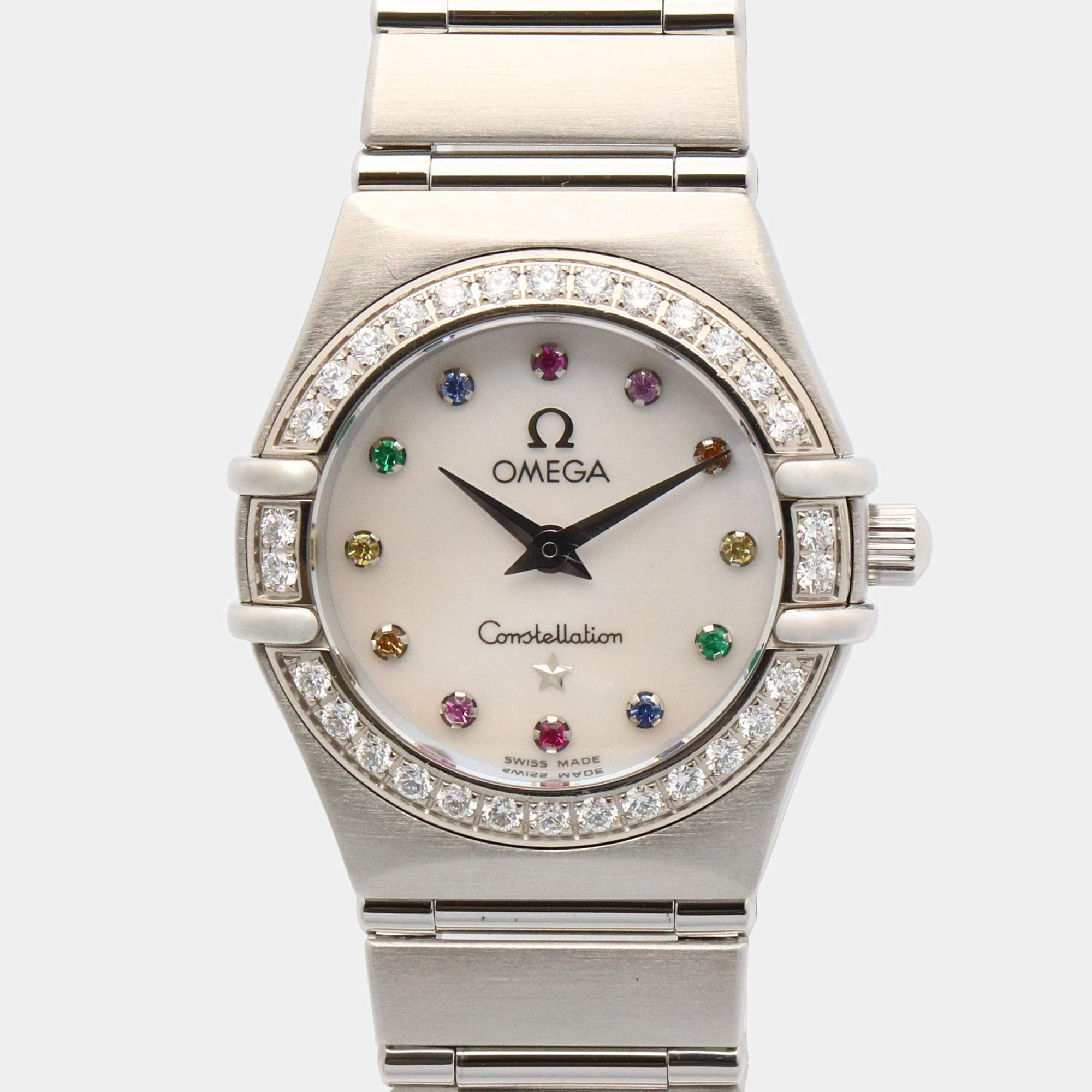 Pre Owned Omega Constellation 1460.79 Automatic White Stainless Steel Women's Wristwatch 23 mm