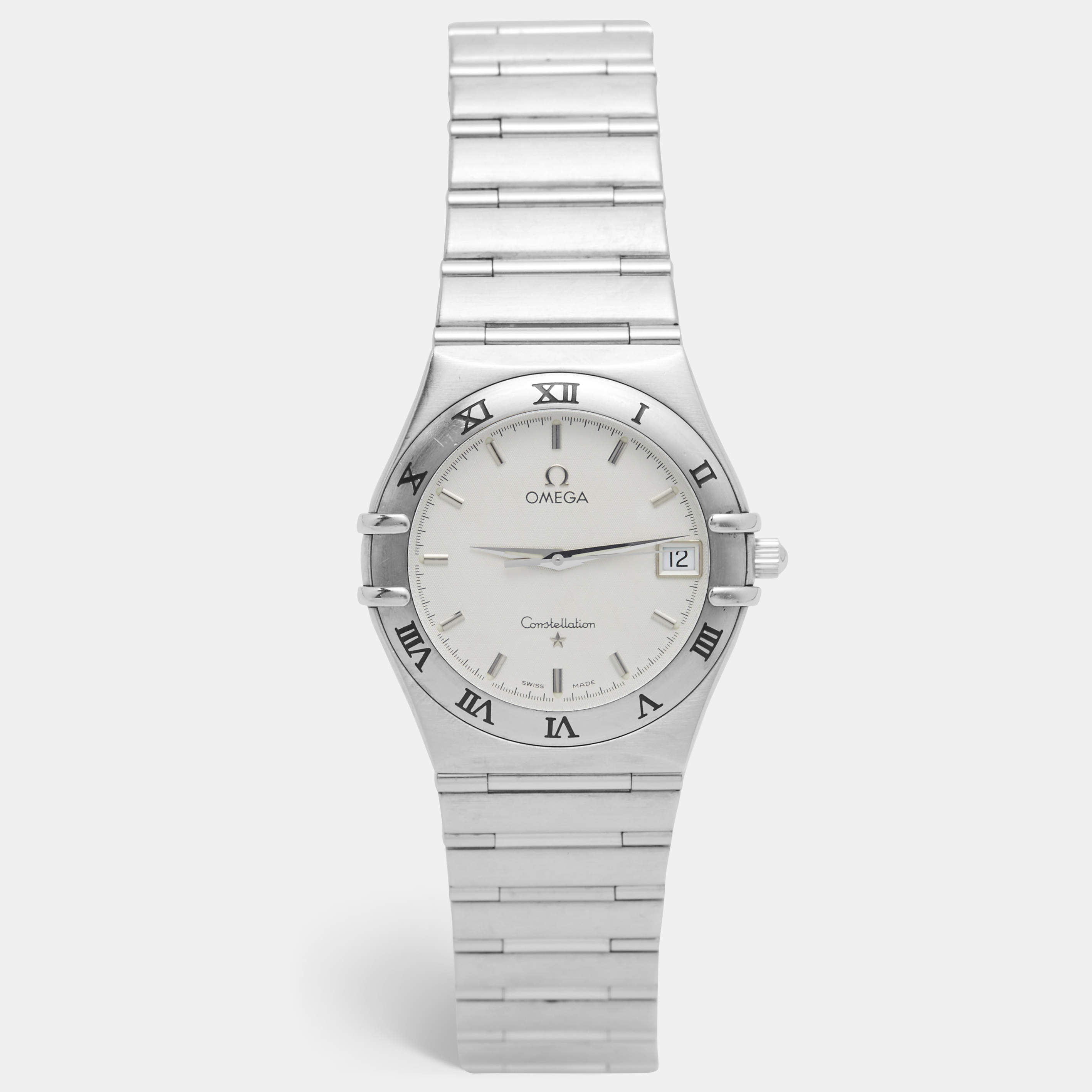 Pre Owned Omega Constellation 396.1201 Silver Dial Stainless Steel Women's Wristwatch 33 mm