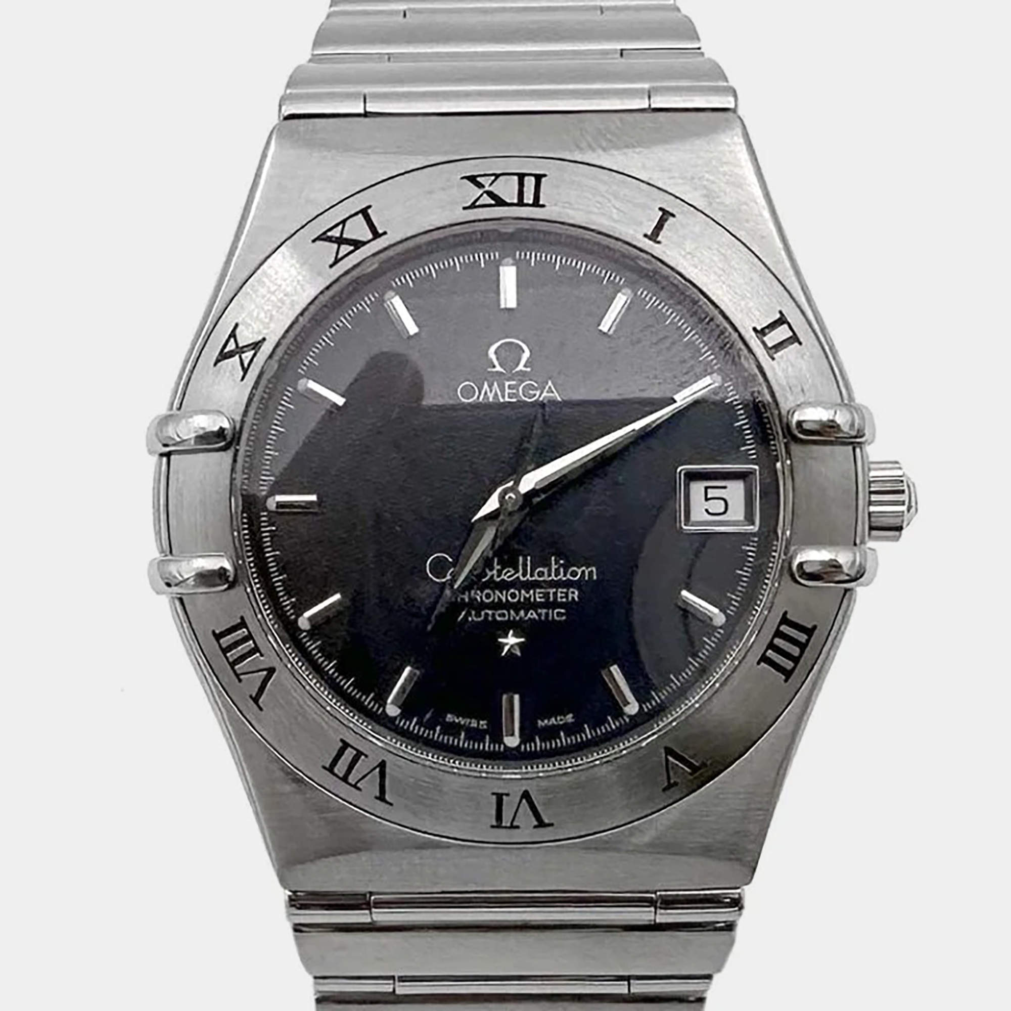 Pre Owned Omega Constellation 1502.40 Grey Stainless Steel Automatic Women's Wristwatch 36mm