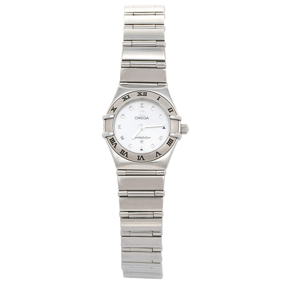 Omega Mother of Pearl Stainless Steel Constellation My Choice 795.1243 Women's Wristwatch 22.5 mm