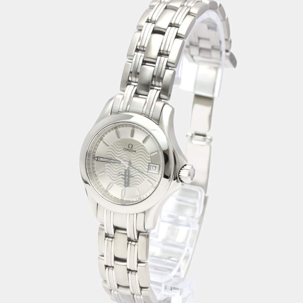 Pre Owned Omega Silver Stainless Steel Seamaster 120M 2581.31 Women's Wristwatch 26 MM