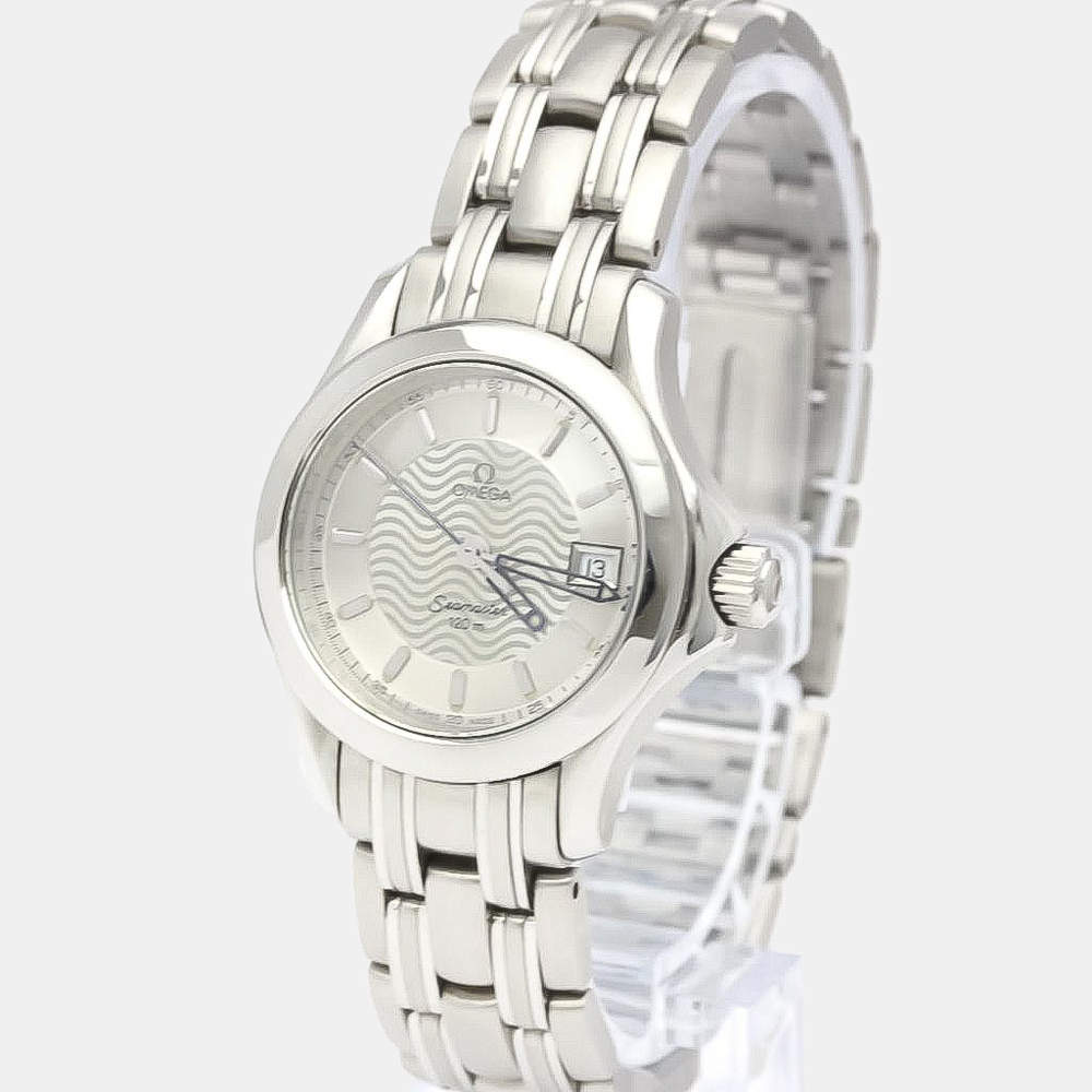 Omega Silver Stainless Steel Seamaster 120M 2581.31 Women's Wristwatch 26 MM