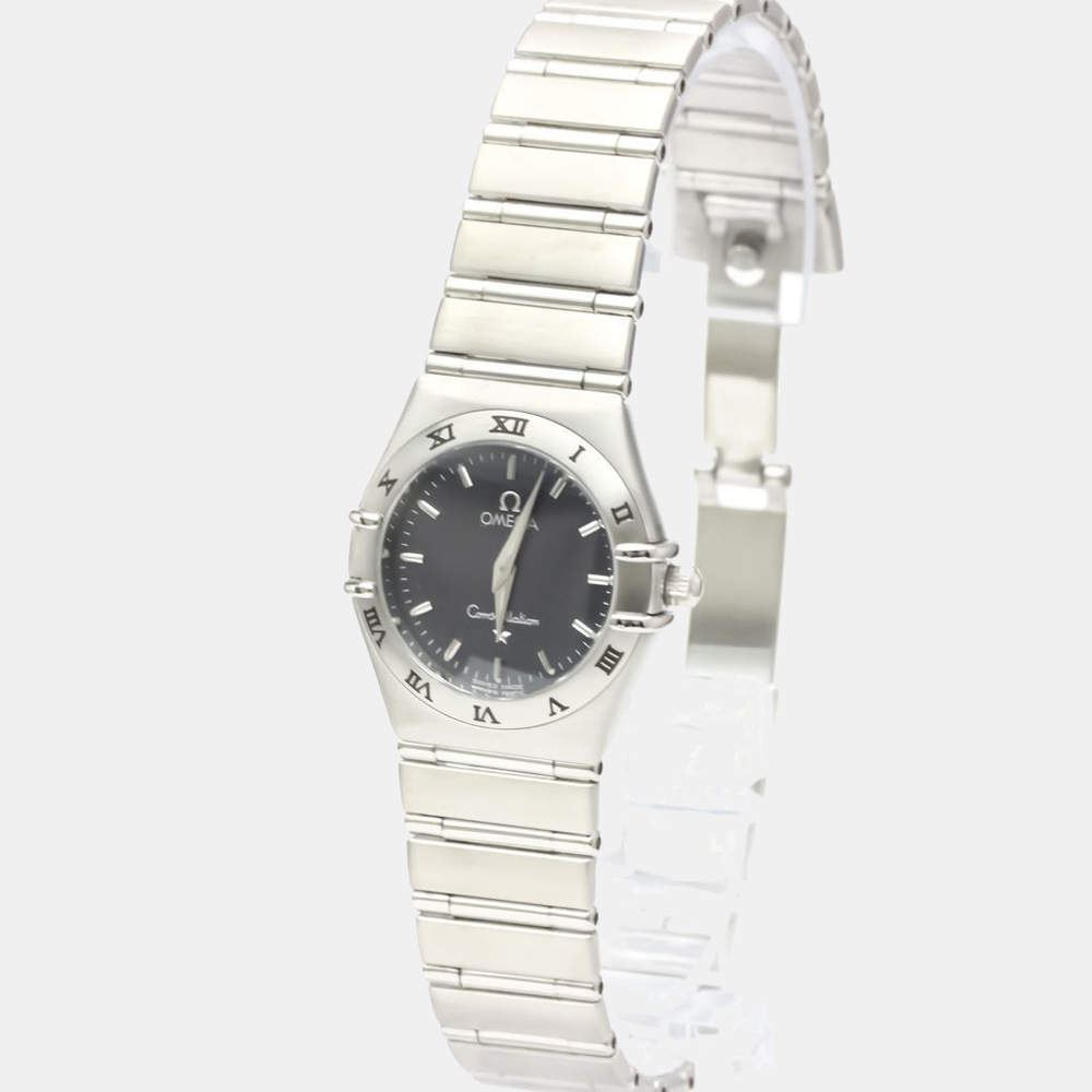 Pre Owned Omega Grey Stainless Steel Constellation Quartz 1562.40 Women's Wristwatch 22 mm