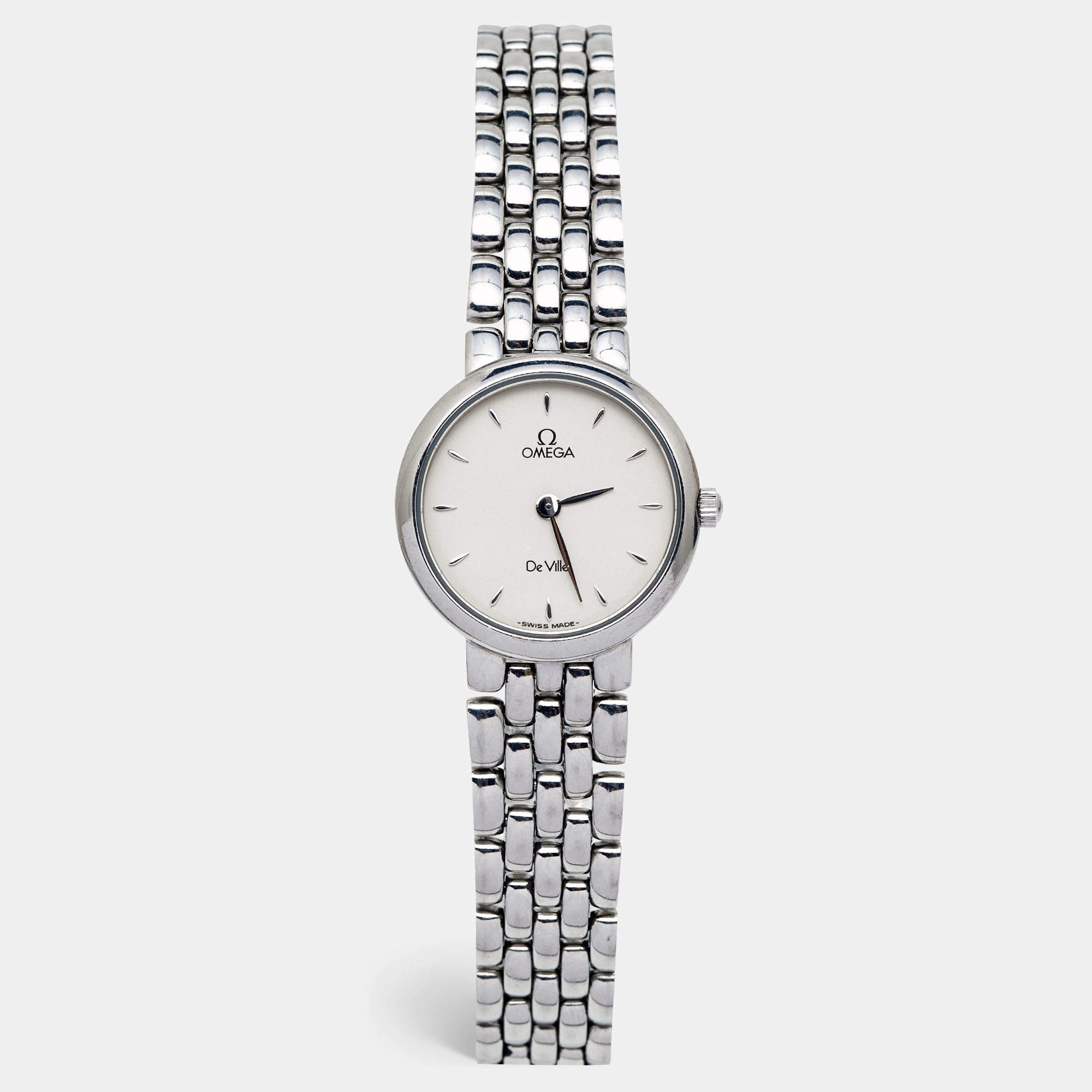 Omega Silver White Stainless Steel De Ville 795.1111 Women's