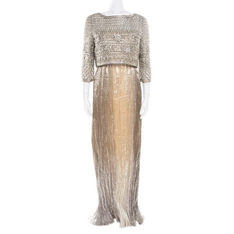 fendi gold lurex dress hire