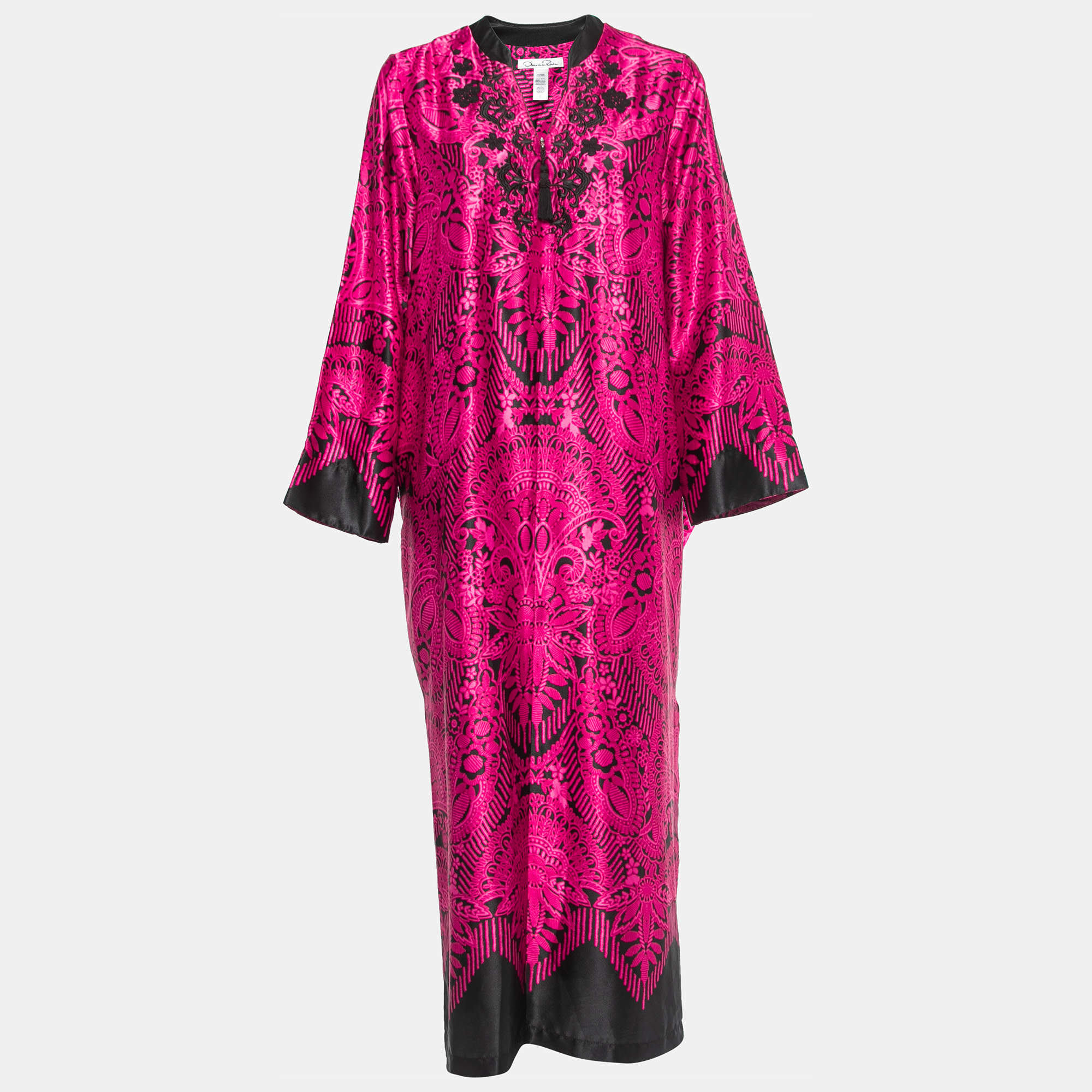 ラグジュアリーワンピース★ OSCAR DE LA RENTA Oscar de la Renta Orchid Threadwork Mini Shift Dress