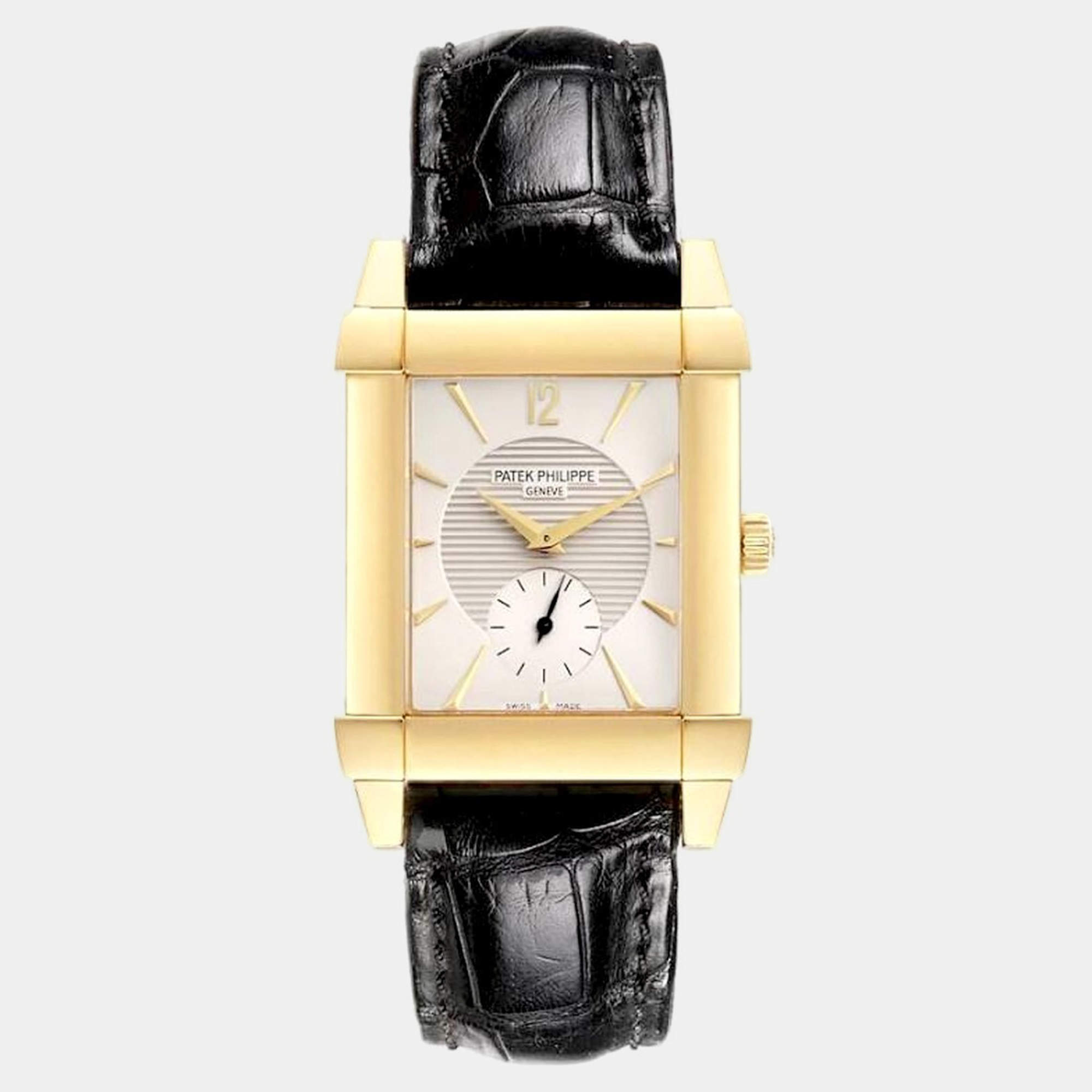 Pre Owned Patek Philippe Gondolo 5111J-001 Manual White 18K Yellow Gold Women's Wristwatch 32 mm