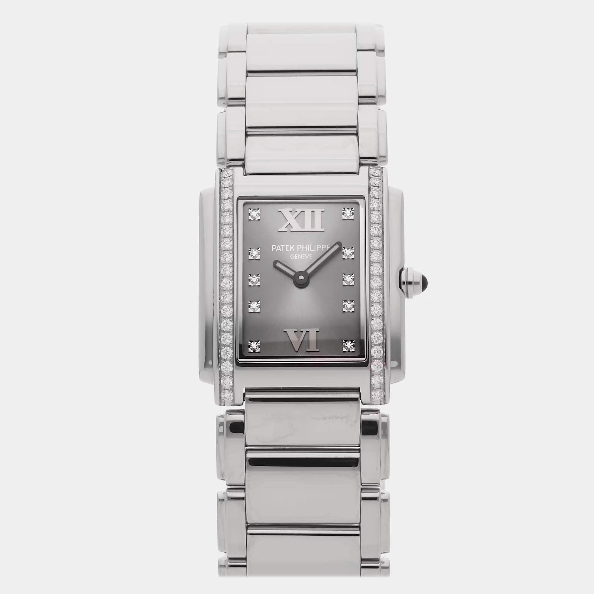 Pre Owned Pre-Owned Patek Philippe Twenty~4 4910/10A-010 25.1 mm x 30 mm