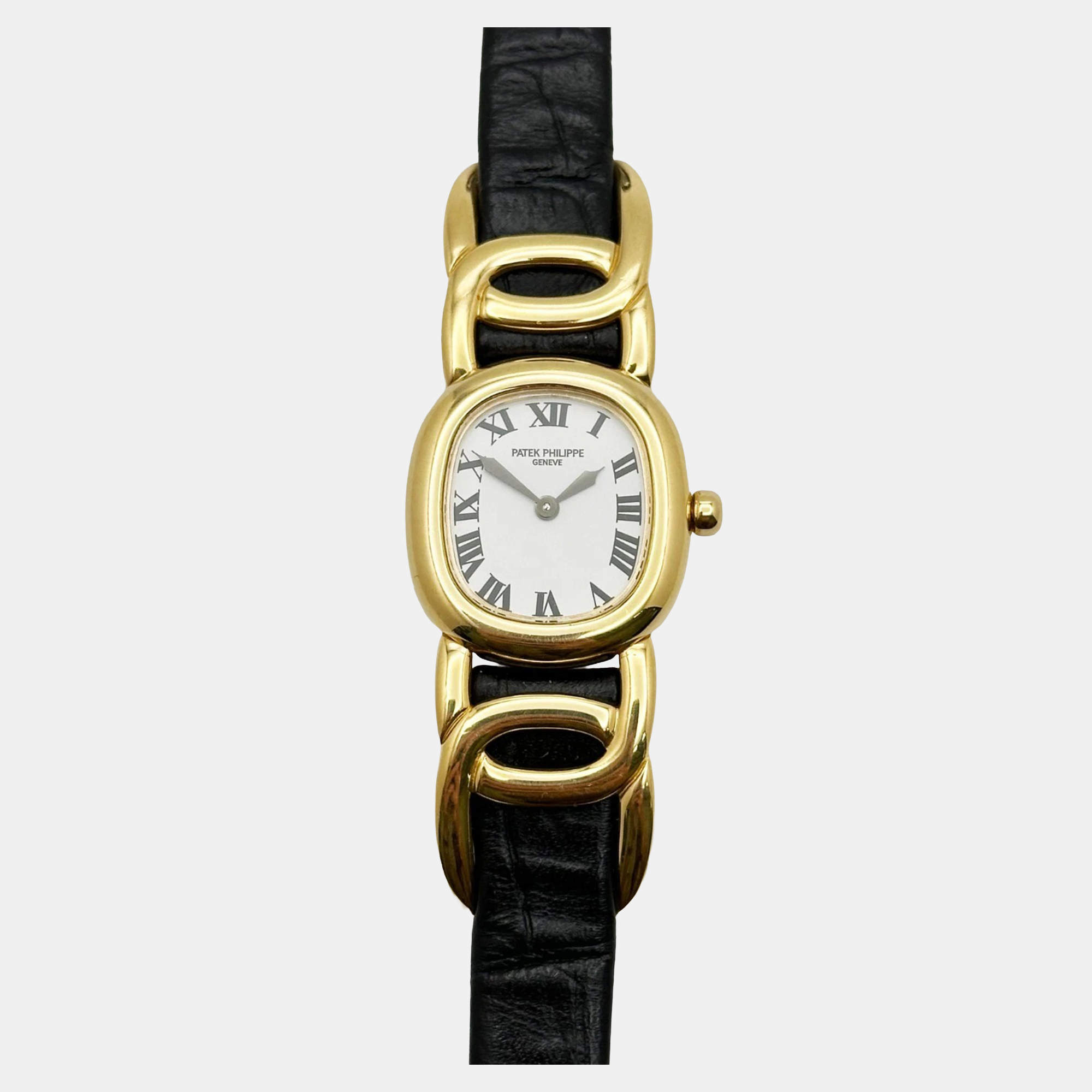 Pre Owned Patek Philippe Golden Ellipse 4830J Quartz 18K Yellow Gold Women's Wristwatch 27 mm