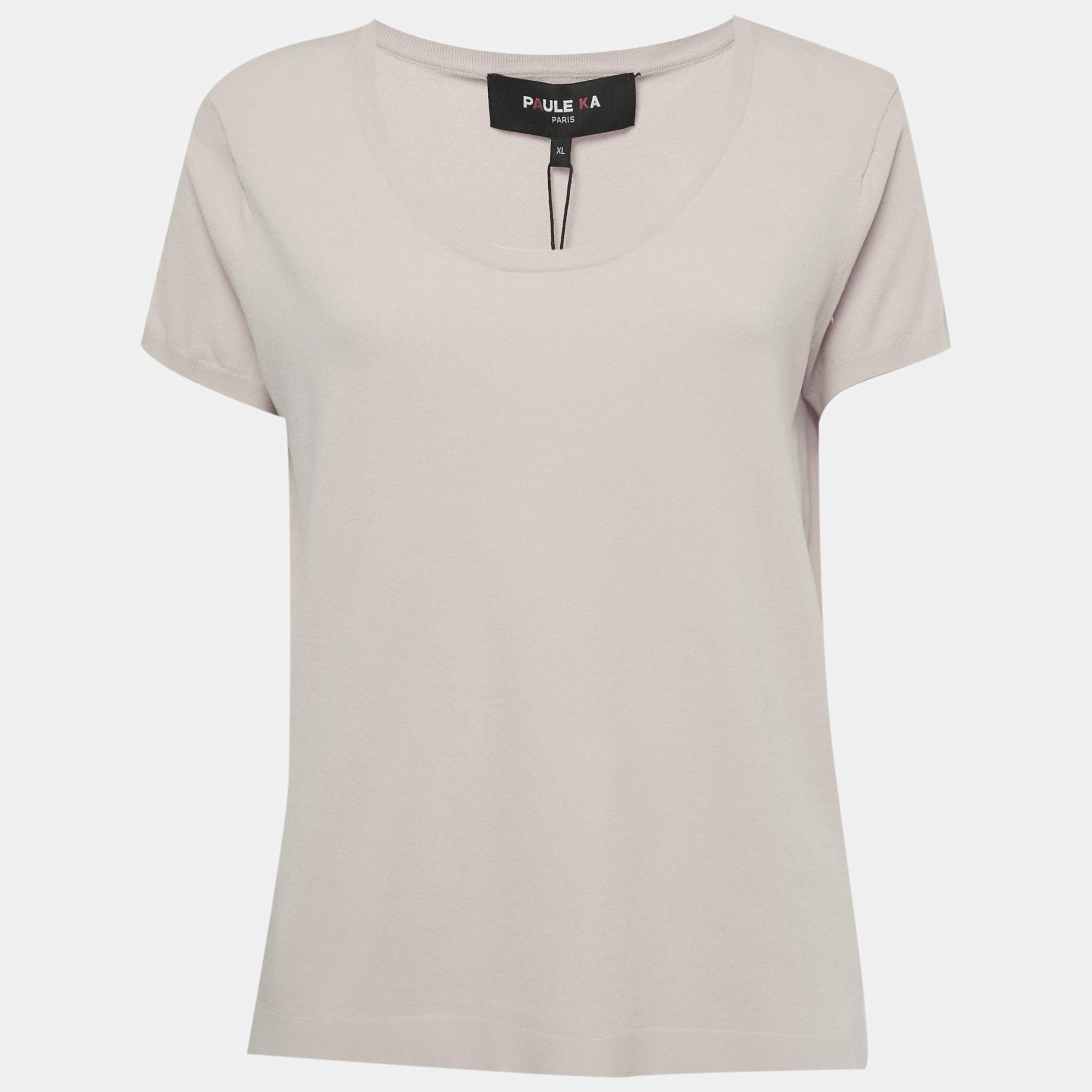 Pre Owned Paule Ka Pink Jersey Short Sleeve Top XL