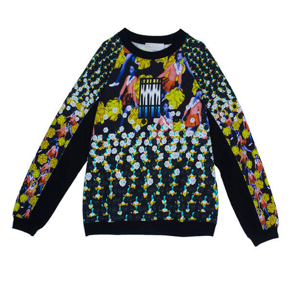 Pre Owned Peter Pilotto Ruc Printed Cotton Sweater M