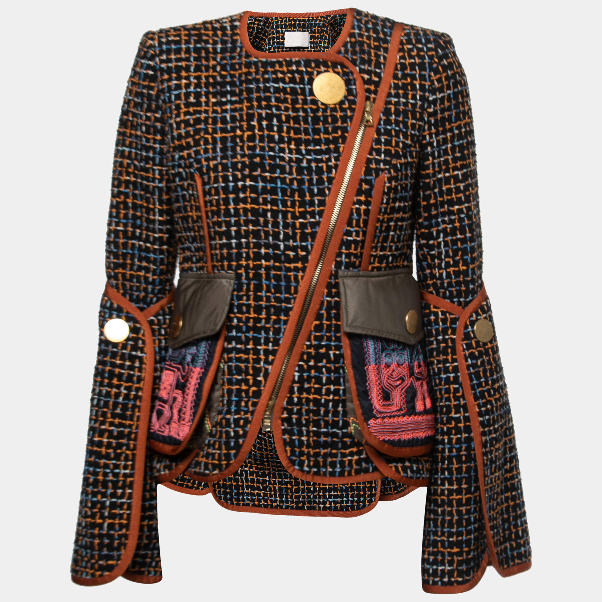Peter Pilotto Black Panelled Tweed Jacket M