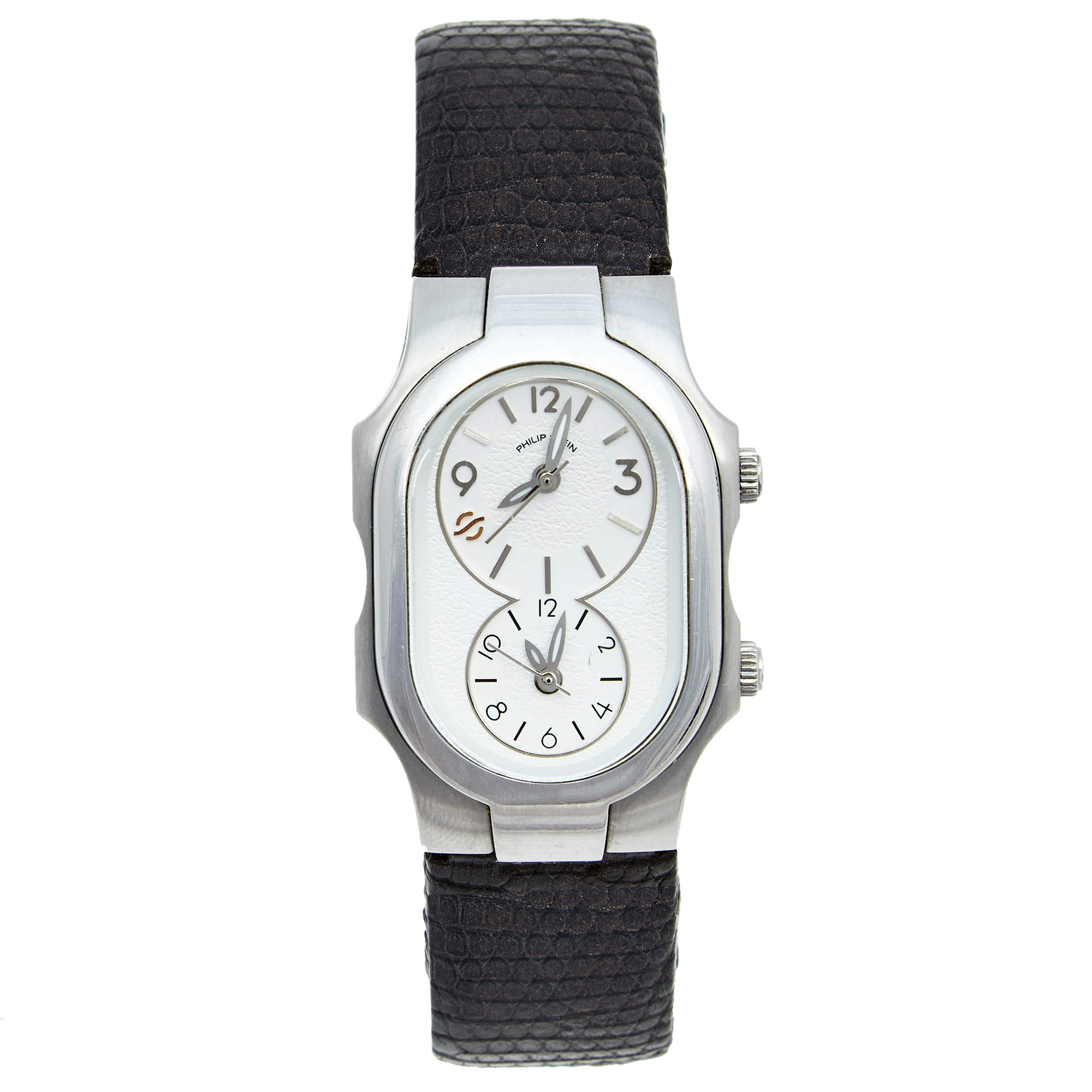Philip Stein White Stainless Steel Leather Teslar Women's Wristwatch 27 mm