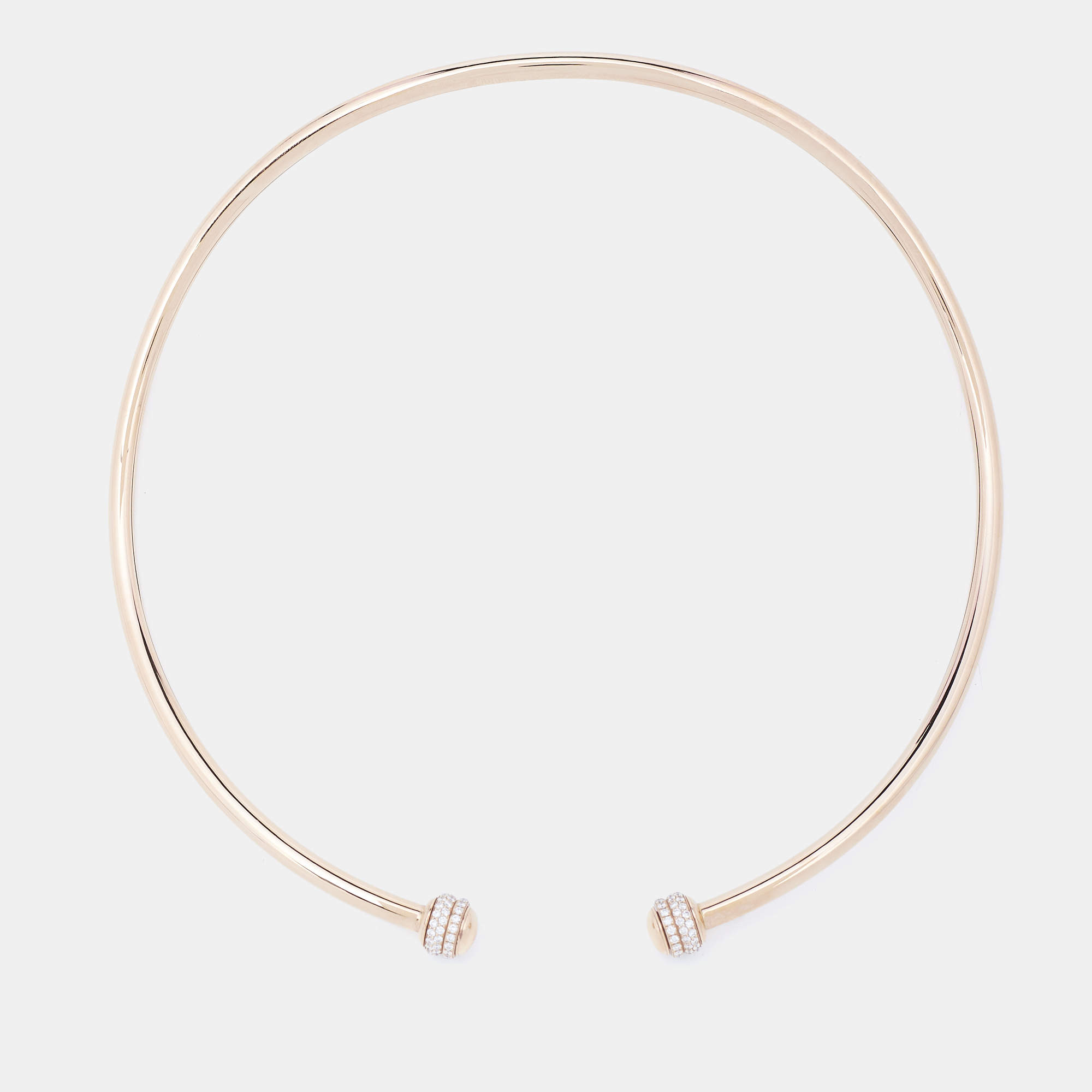 مملوكة مسبقًا Piaget Possession Diamond 18k Rose Gold Collar Necklace