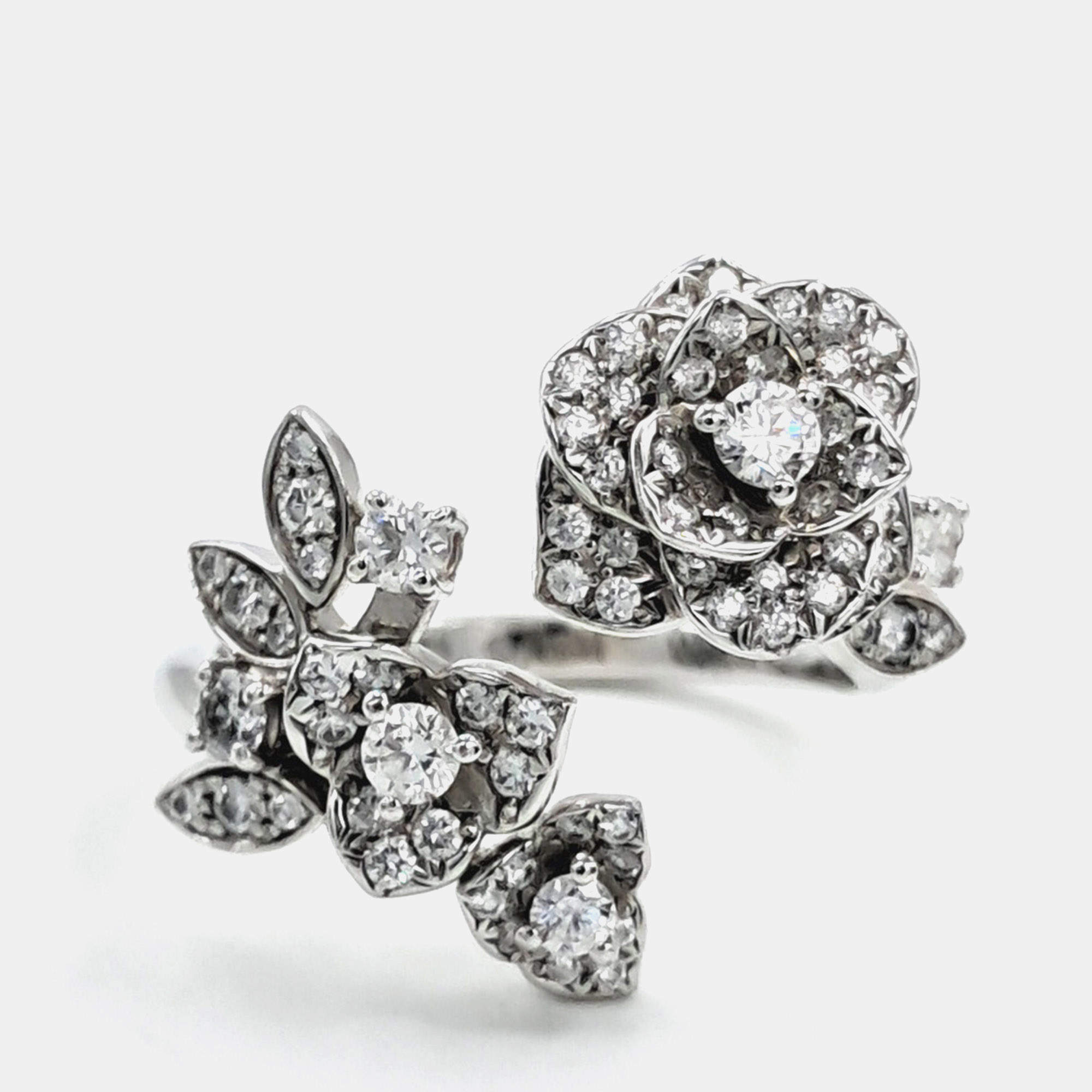 Pre Owned Piaget Rose 18k White Gold Diamond Ring