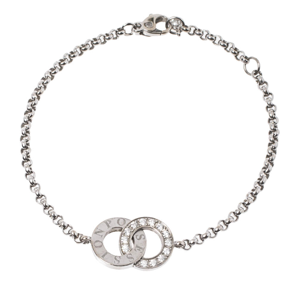 Pre Owned  Piaget Possession Toi & Moi Diamond 18K White Gold Bracelet