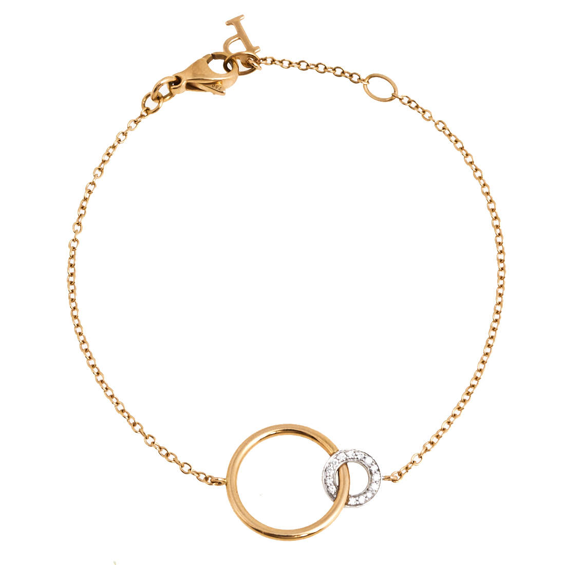 Pre Owned Piaget Possession Toi & Moi Diamond 18k Two Tone Bracelet