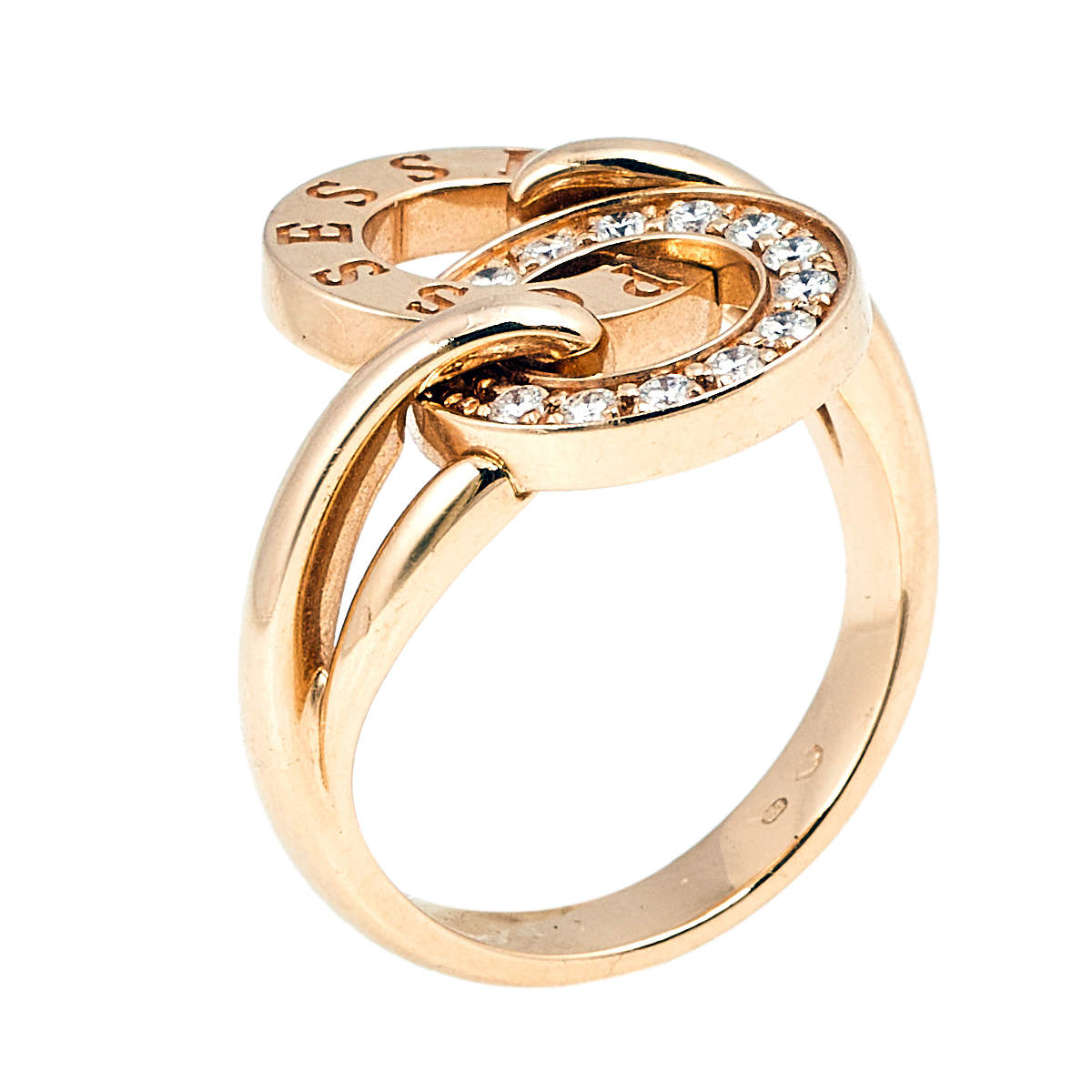 مملوكة مسبقًا Piaget Possession Toi Moi Diamond 18K Rose Gold Ring Size 54