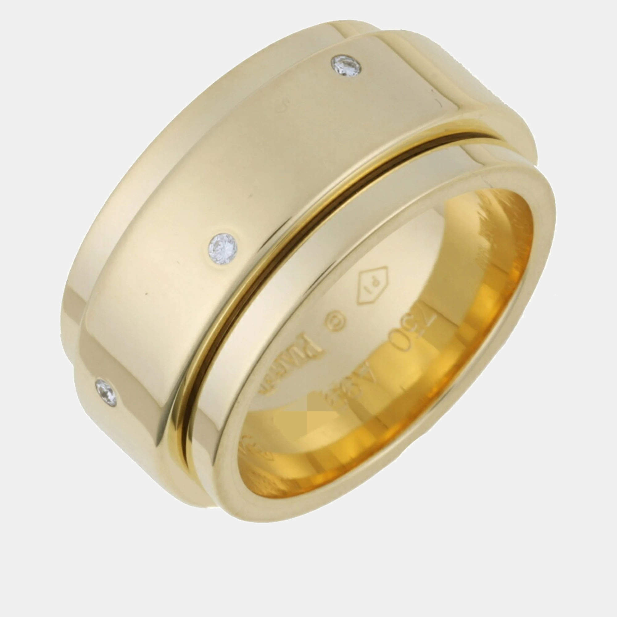 Piaget 18K Yellow Gold and Diamond Possession Band Ring EU 54