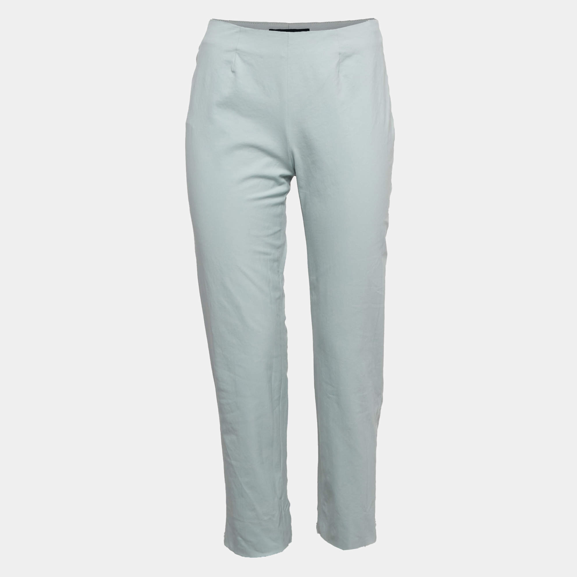 Piazza Sempione Blue Stretch Cotton Audrey Trousers M