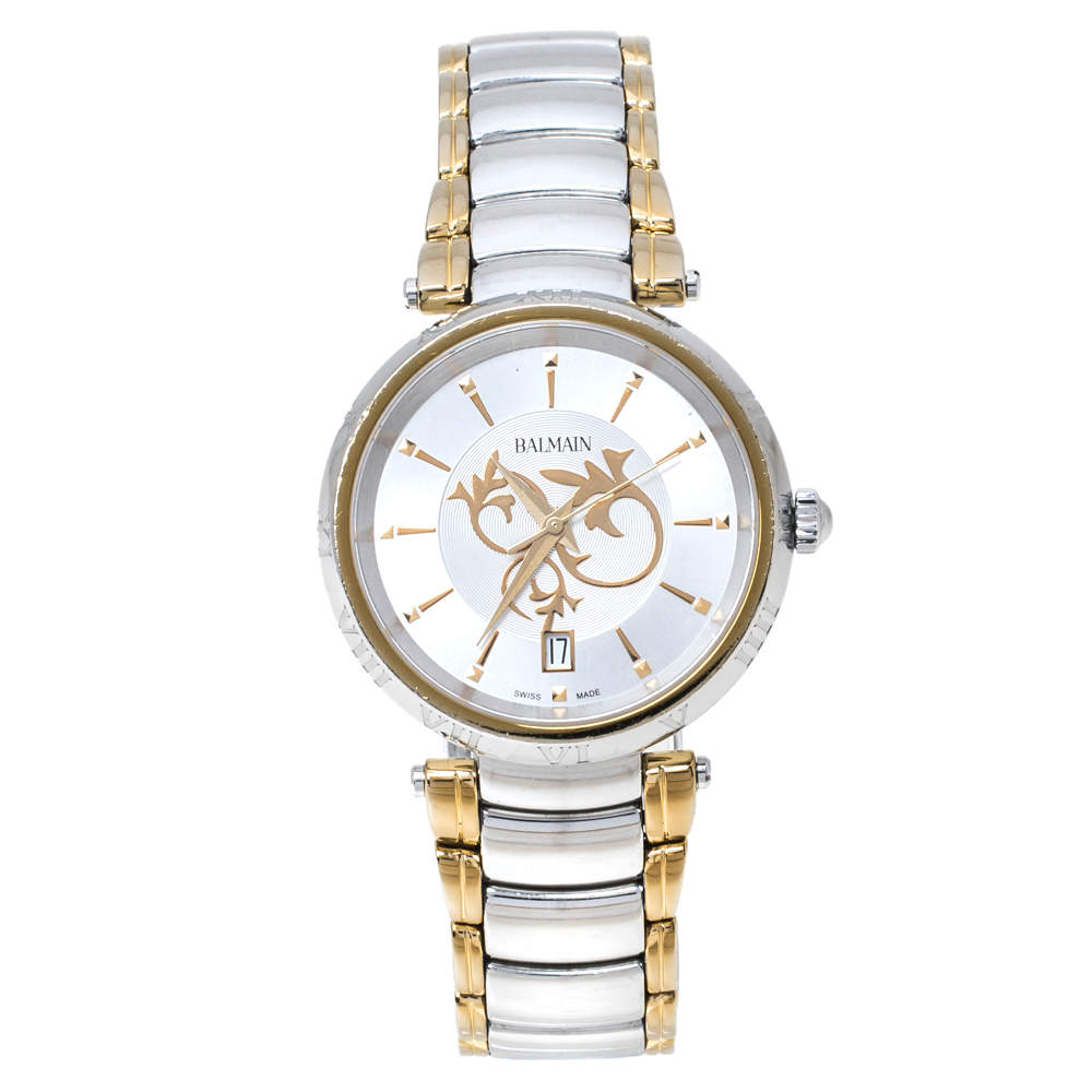 Balmain Silver Two Tone Stainless Steel Classica Lady Downtown 4072 Women's Wristwatch 35 mm