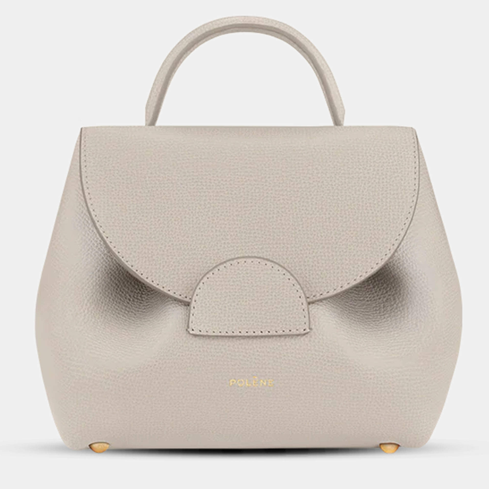 Pre Owned Polene Numero-un-nano Grained Chalk Edition Calfskin Handbag