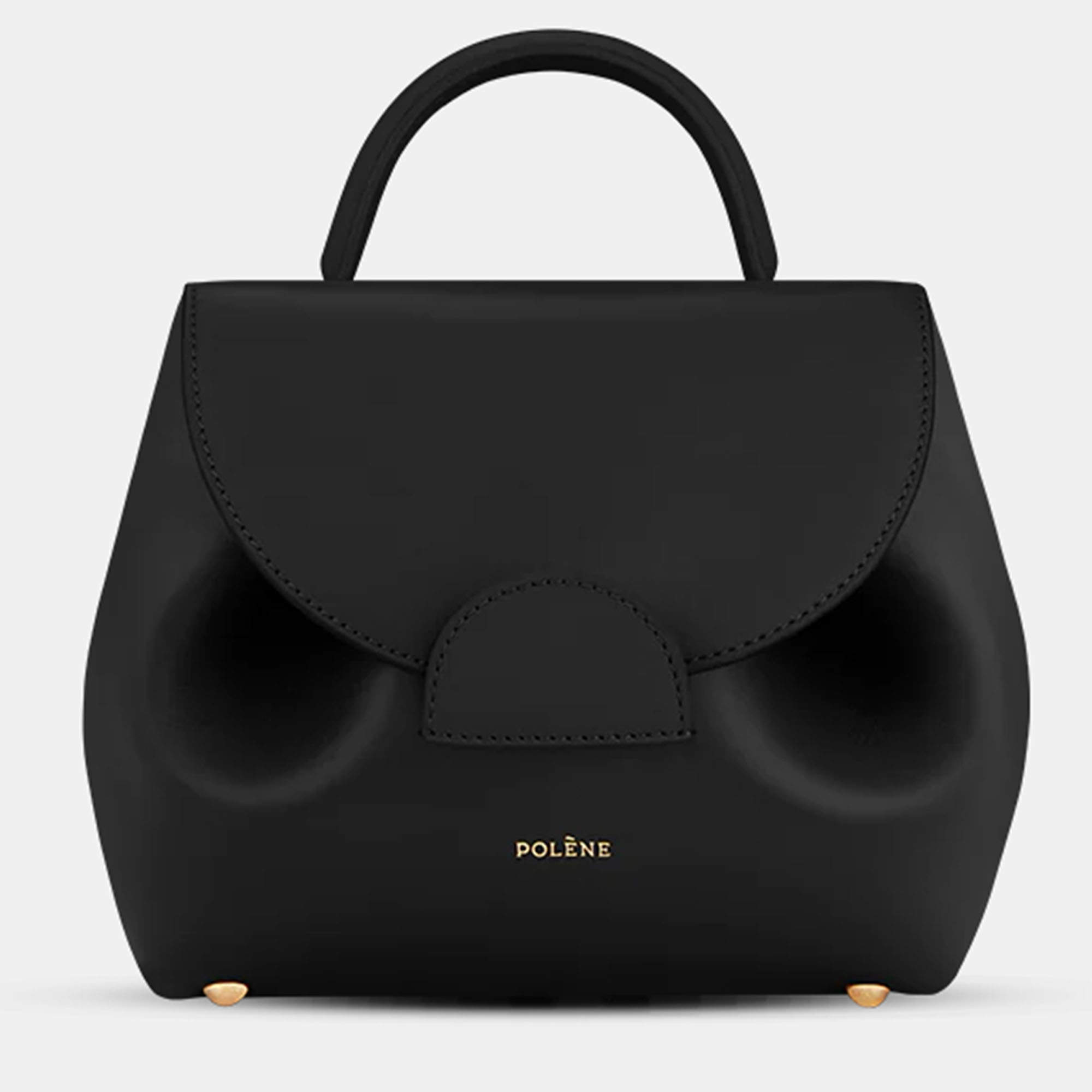 Pre Owned Polene Numero-un-nano Smooth Black Edition Calfskin Handbag