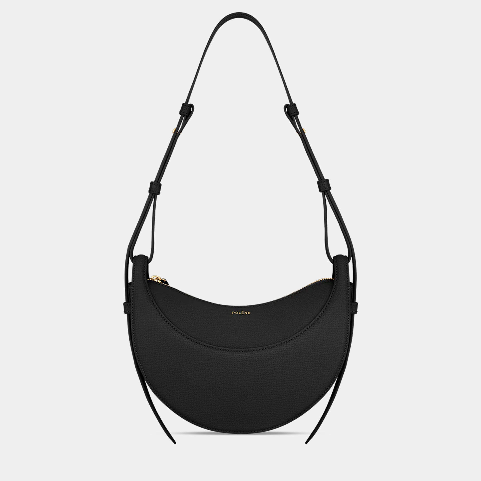 Pre Owned Polene Numero-Dix Grained Black Edition Calfskin Handbag