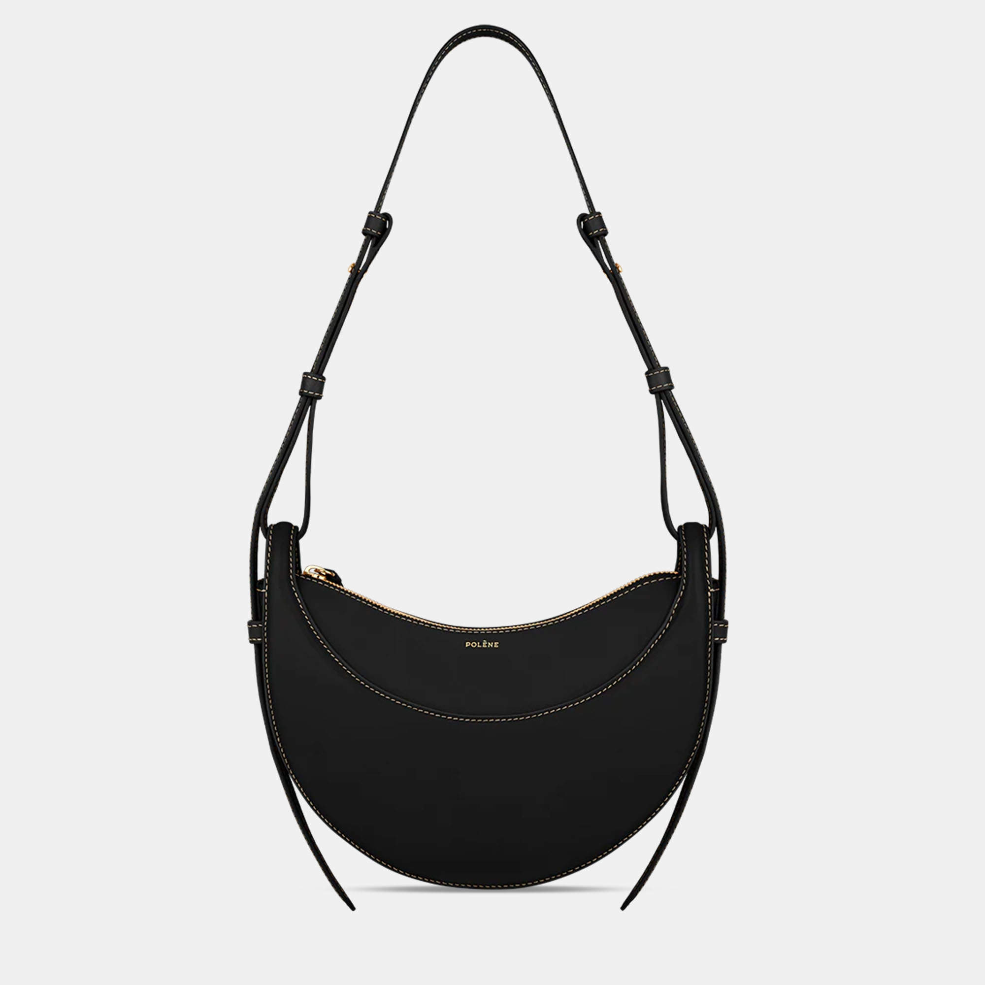 Pre Owned Polene Numero-Dix Smooth Black Edition Calfskin Handbag