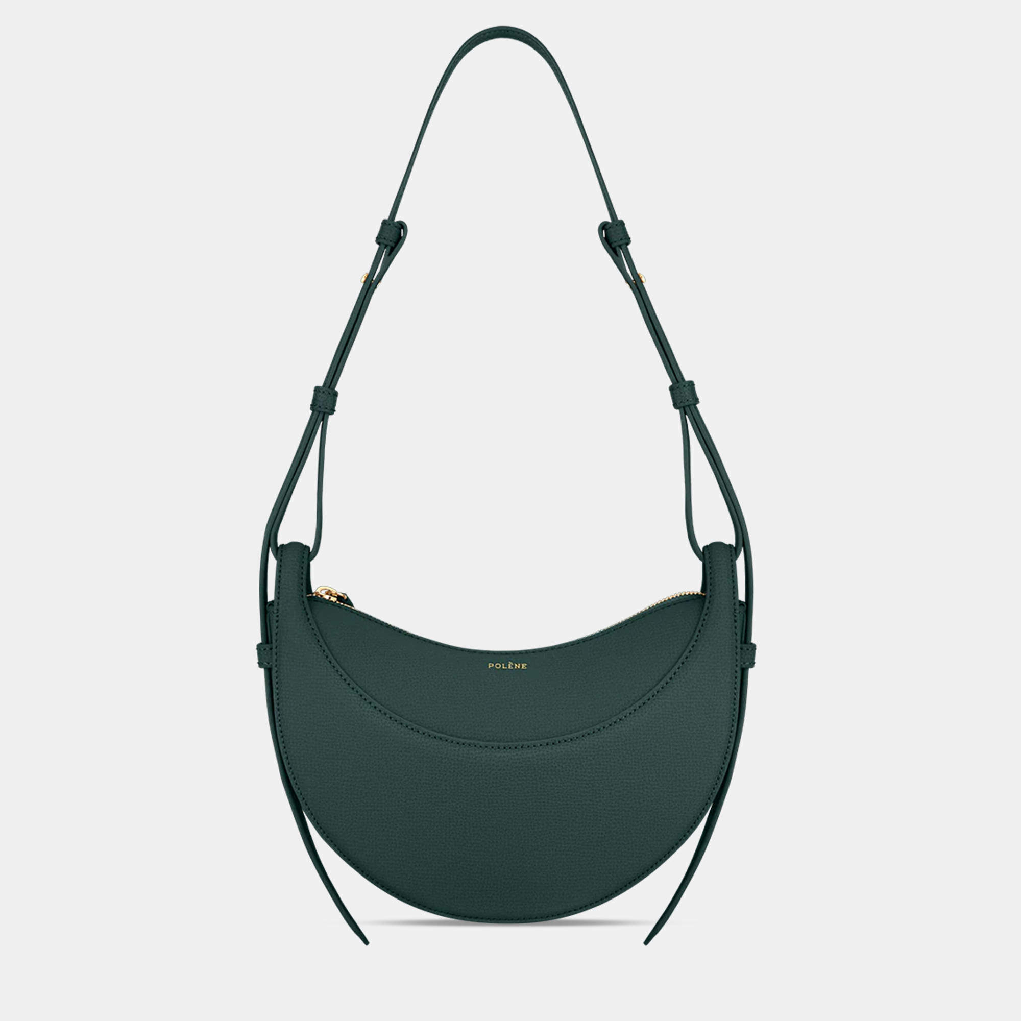 Pre Owned Polene Numero-Dix Grainy Green Edition Calfskin Handbag