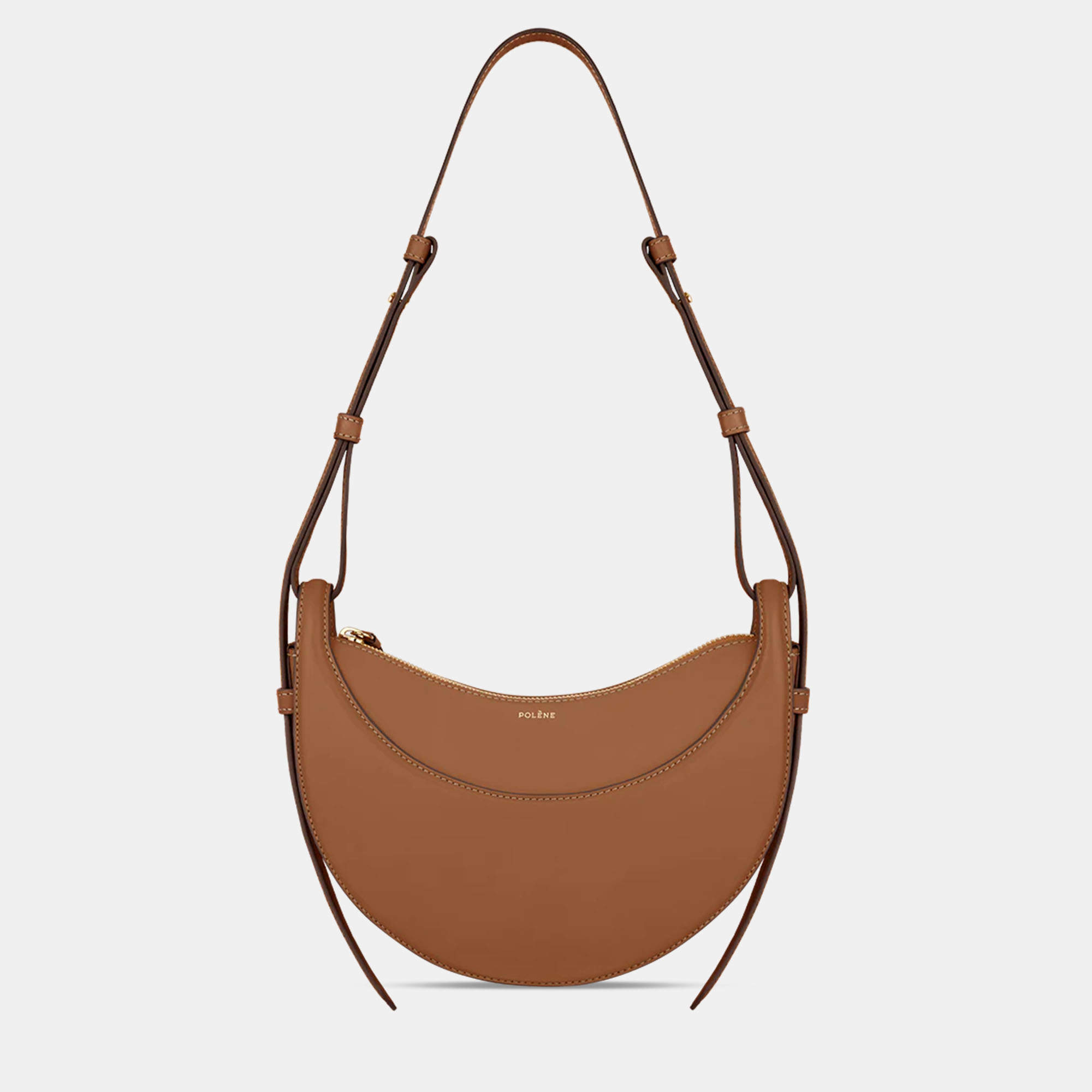 Pre Owned Polene Numero-Dix Smooth Camel Edition Calfskin Handbag