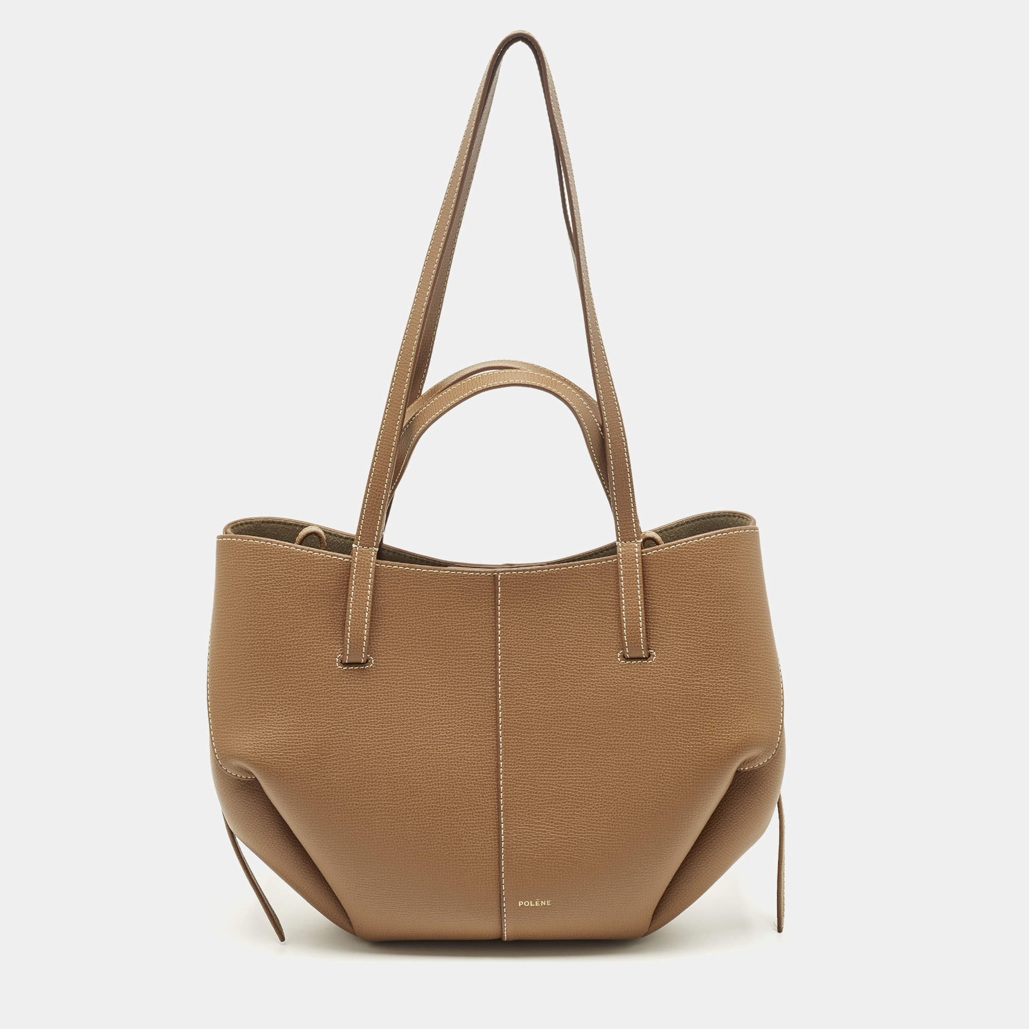 Pre Owned حقيبة يد بولين سايم جلد بني كونياك