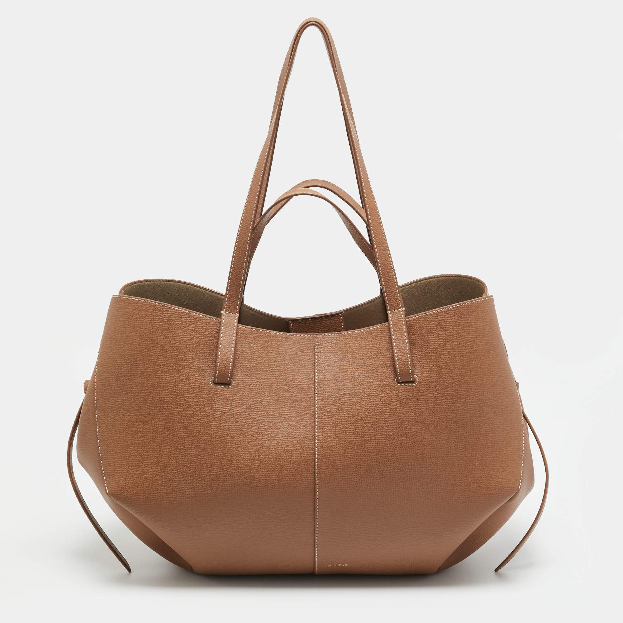 Pre Owned Polène Cyme Brown Leather Tote